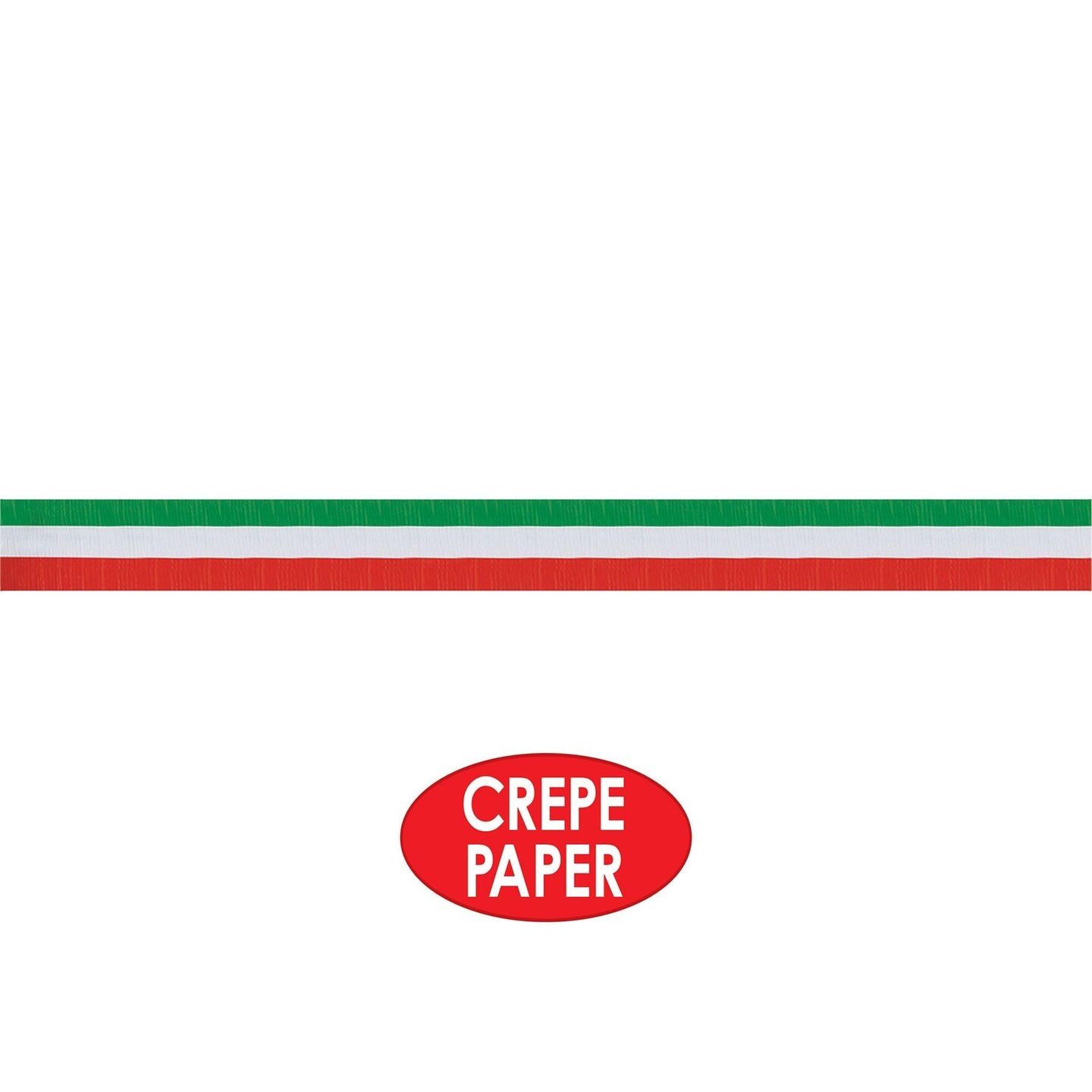 12 Pack Beistle Christmas FR Red - White/Green Crepe Streamer
