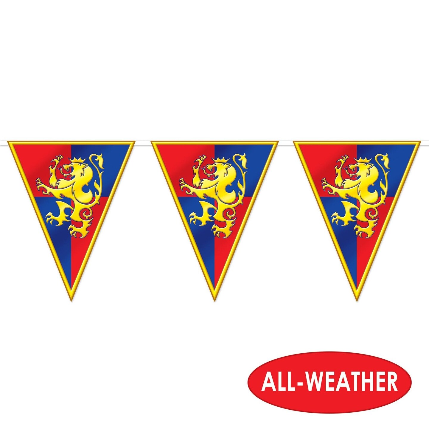 12 Pack Beistle Medieval Pennant Party Banner