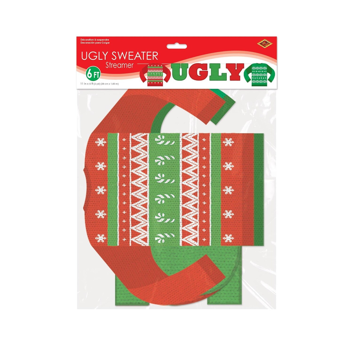 12 Pack Beistle Christmas Ugly Sweater Streamer