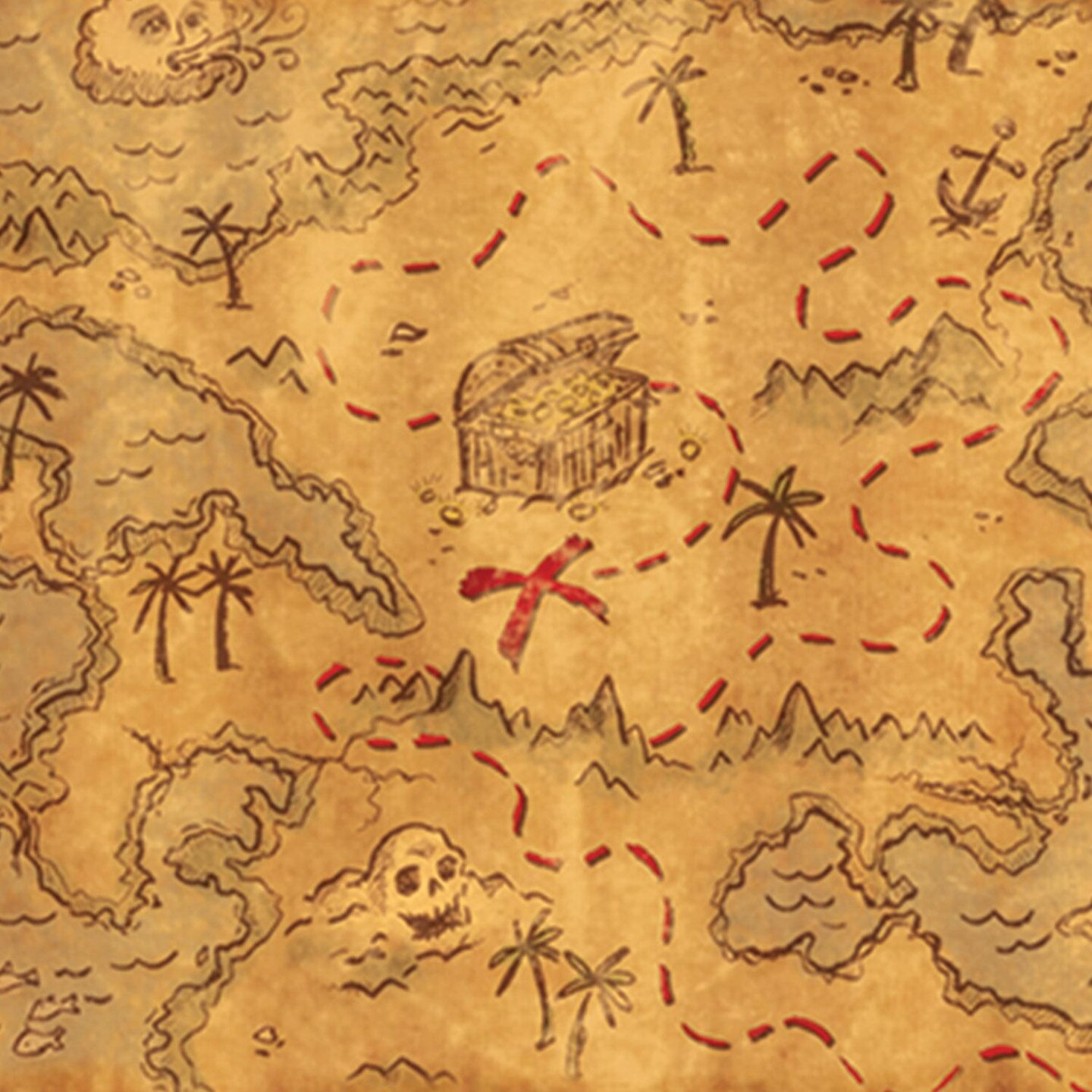 12 Pack Beistle Plastic Treasure Party Map