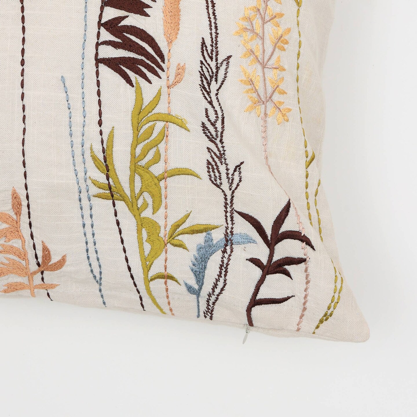 Botanical Bloom Decorative Pillow-Cushion 18X18&#x22; - Elegant Throw Pillow for Living Room, Bedroom &#x26; Home Decor