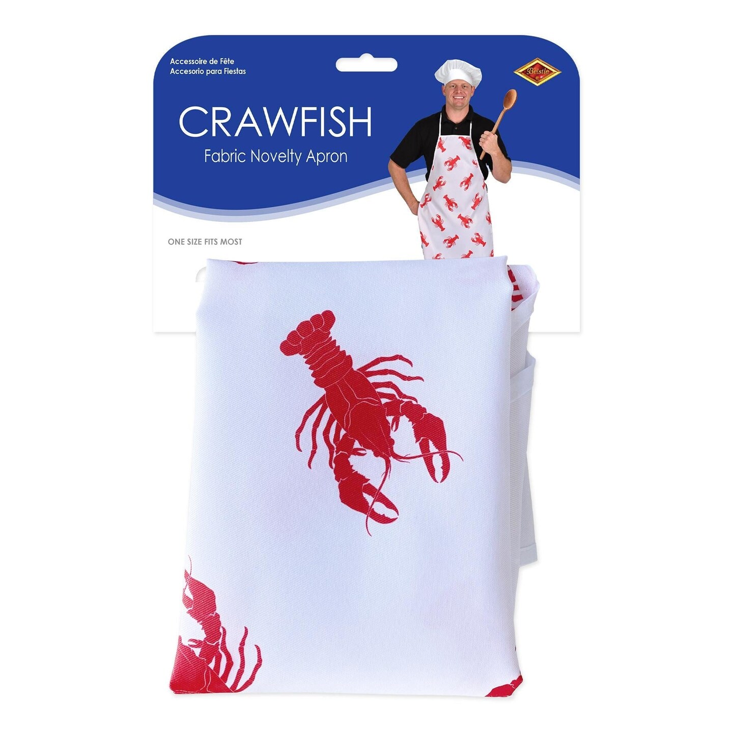 6 Pack Beistle Crawfish Fabric Novelty Apron