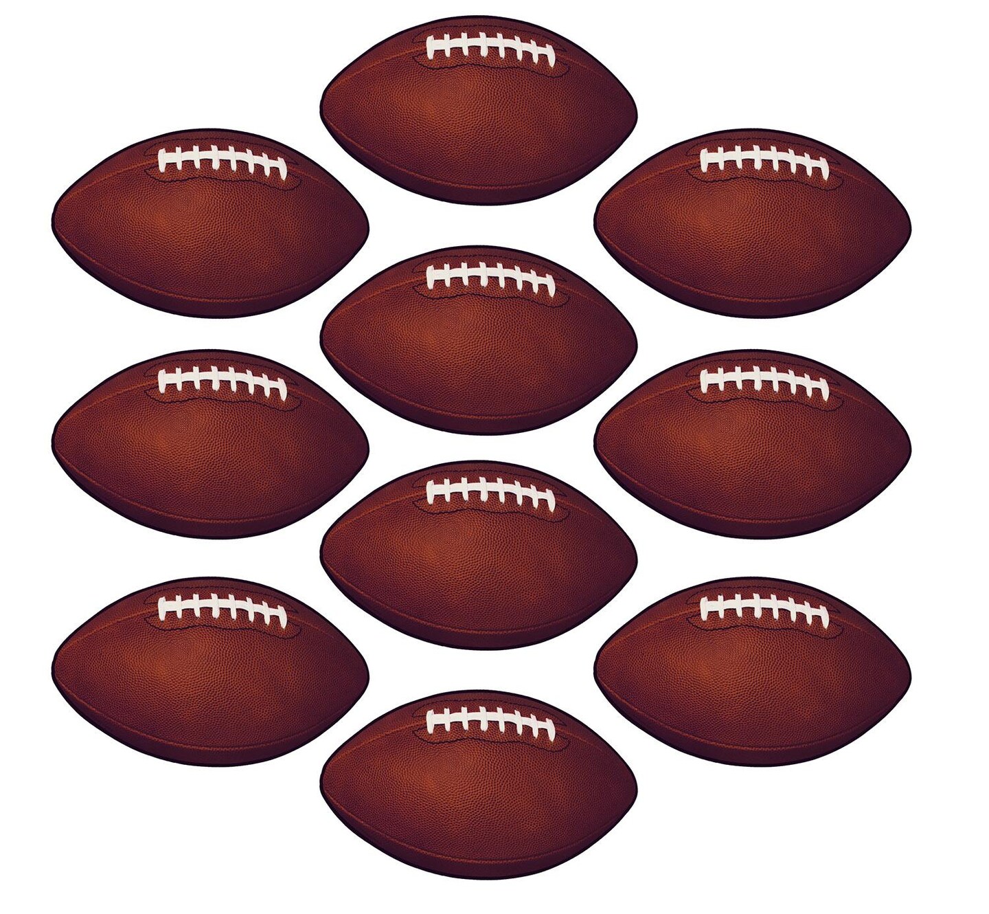 240 Pack Beistle Mini Football Party Cutouts