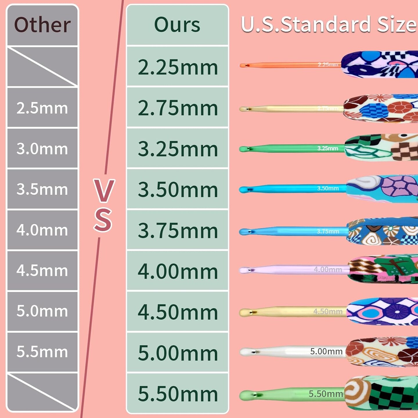 Looen Crochet Hooks 9-Piece Set