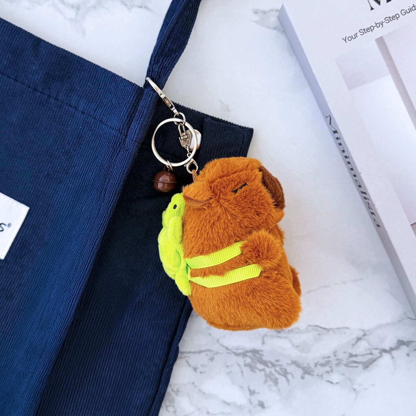 Wrapables Cute Plush Keychain Pendant Charm for Bag, Capybara