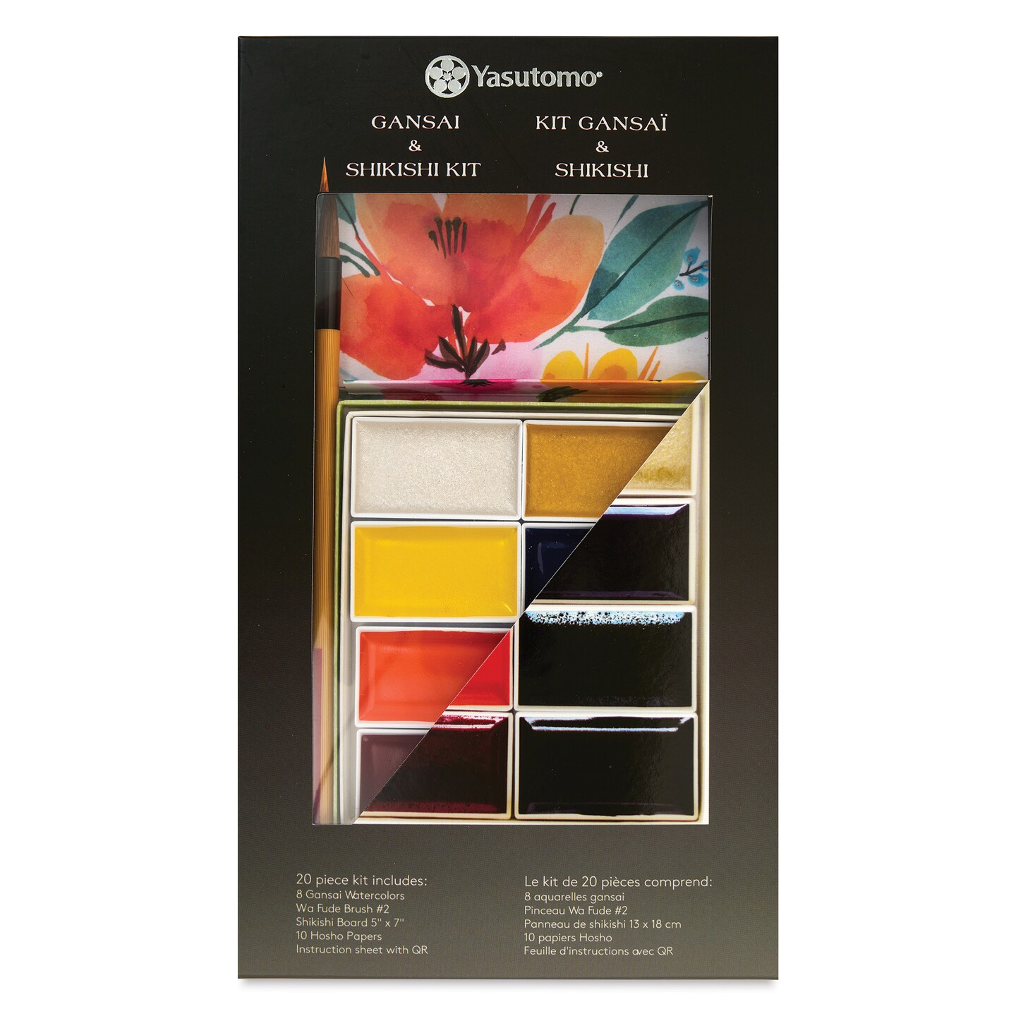 Yasutomo Shikishi Gansai Watercolor Paints - Set of 10, Assorted