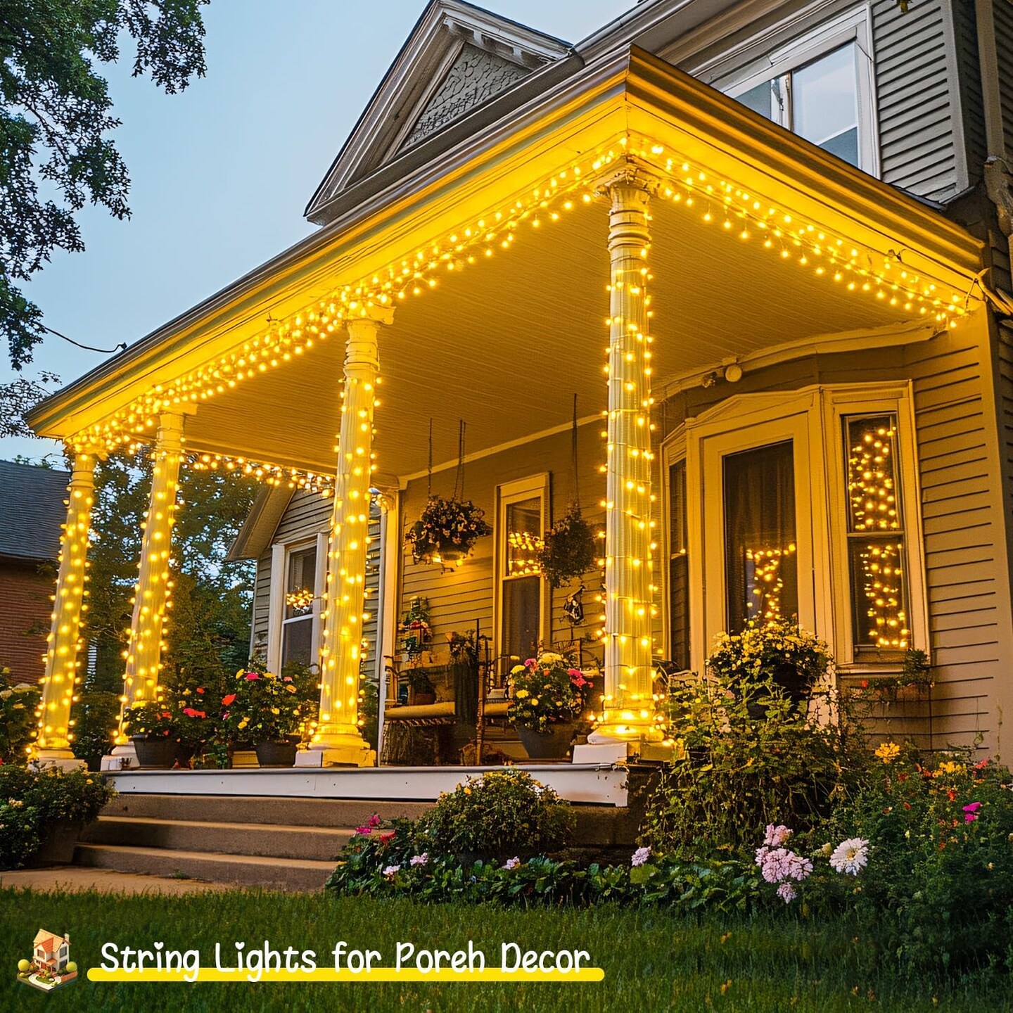 600 LED String Lights Outdoor Indoor Christmas String Lights Plug in Warm White Tree Lights