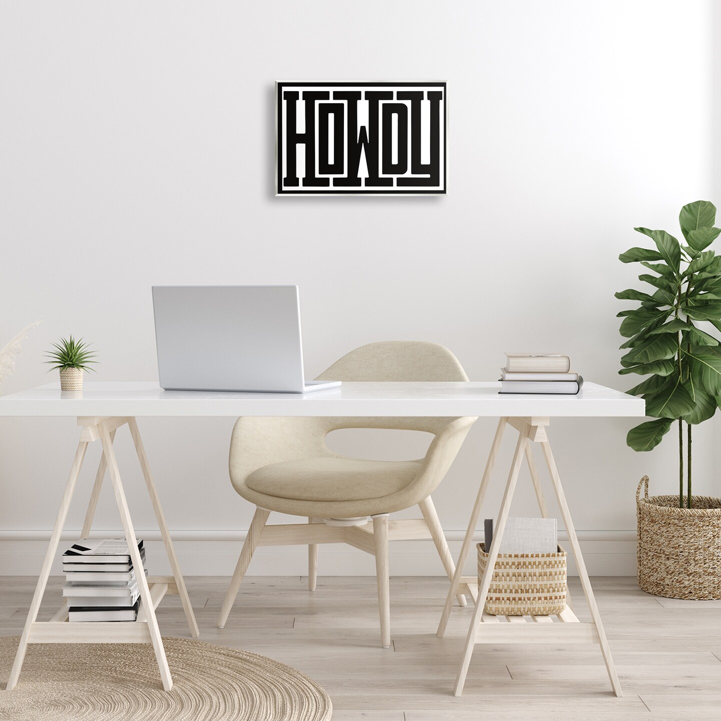 Stupell Industries Bold Vintage Howdy Greeting Wall Plaque By Lettered and Lined