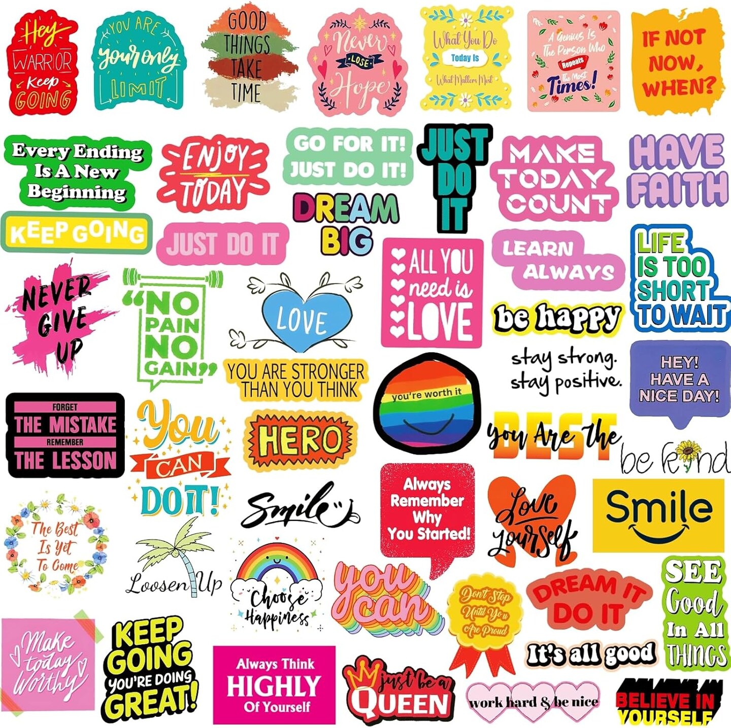 300Pcs Inspirational Scrapbook Motivational Stickers