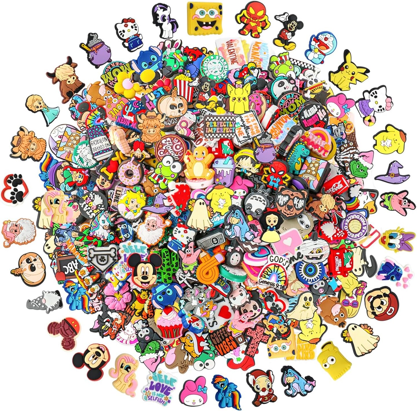 40-Piece Cartoon Silicone Focal Beads – Non-Repeating Random Beads for Pens, Keychains, and Jewelry Making