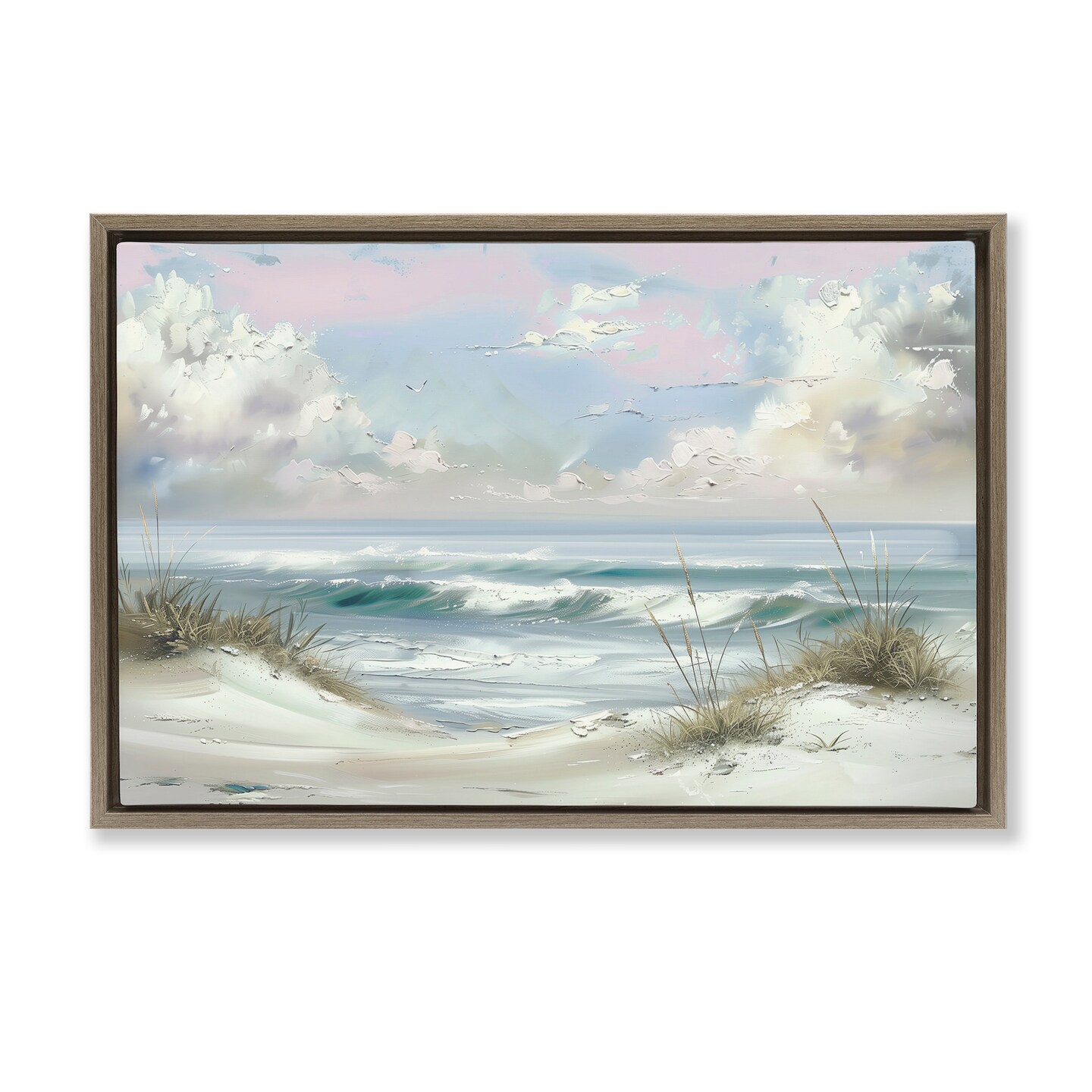 Stupell Industries Sea Breeze & Coastal Dunes Floating Frame By Annabelle Hall