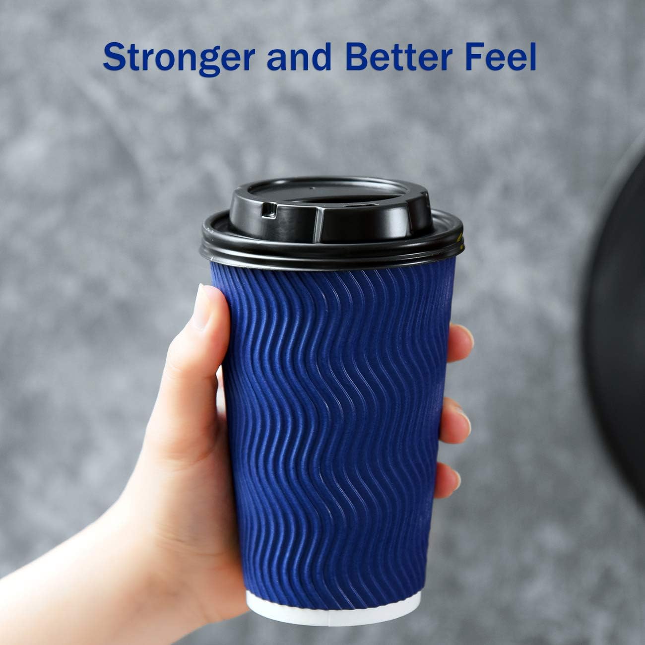 Disposable Coffee Cups with Lids and Straws - 16 oz (90 Set)