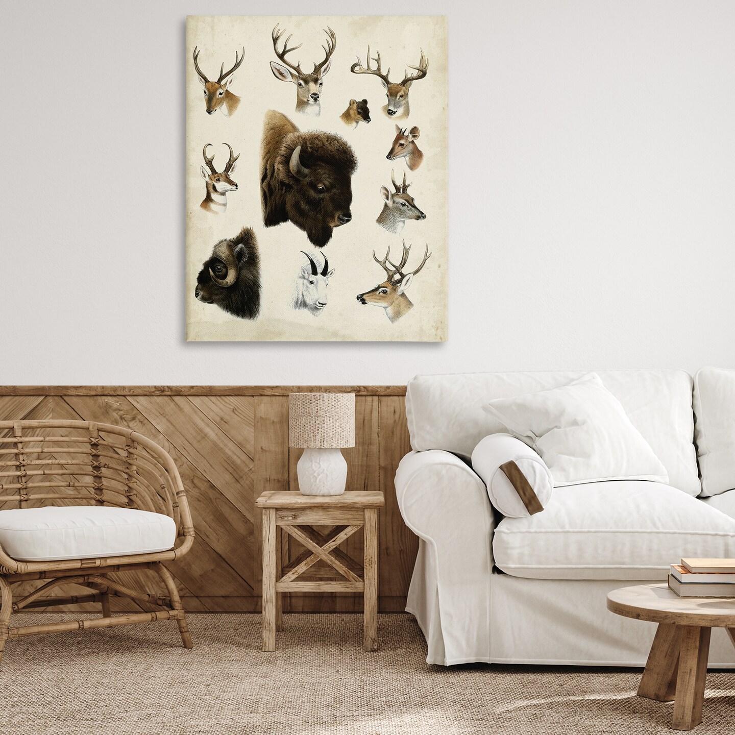 Stupell Industries Buffalo & Elks Woodland Animals Canvas By Unknown