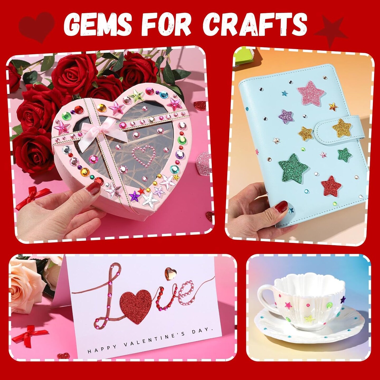 Glitter Foam Stickers Set, Colorful Self Adhesive Sticker