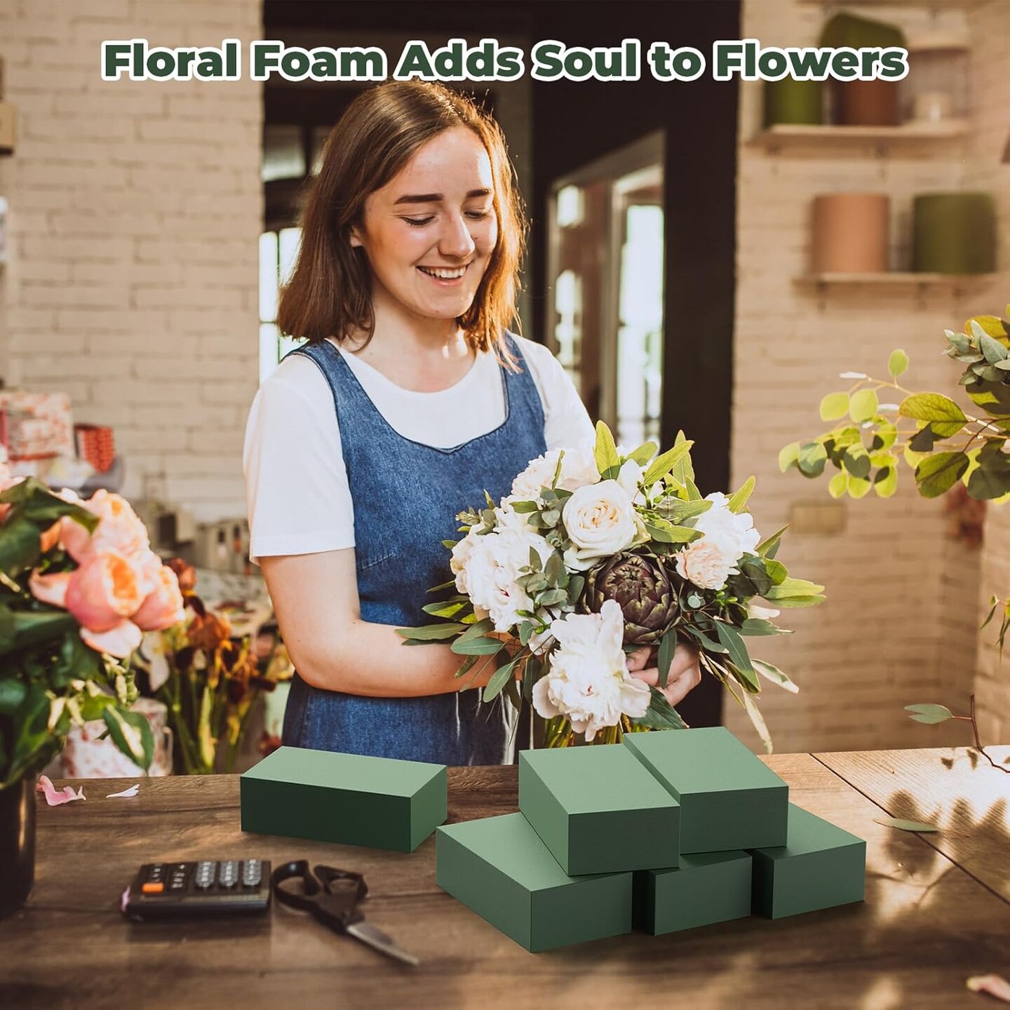 6 Pack Floral Flower Foam Blocks