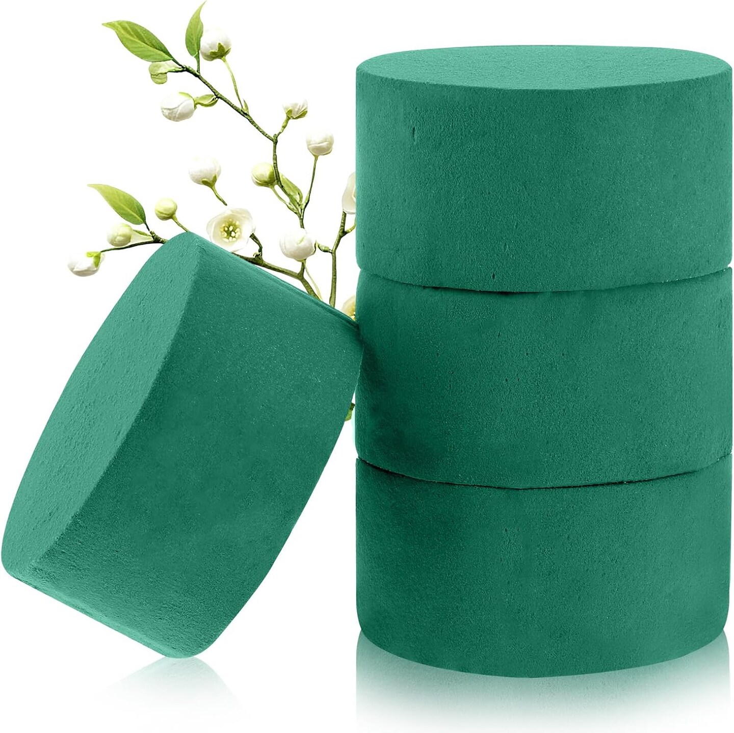 4Pcs Floral Foam, 3.15 Inches Floral Foam Round