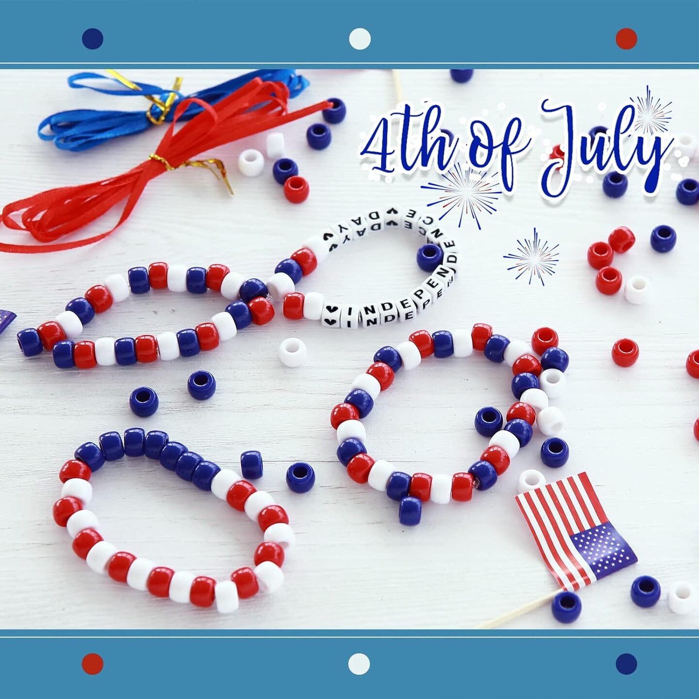 1000 Pcs Pony Beads Plastic Craft Beads