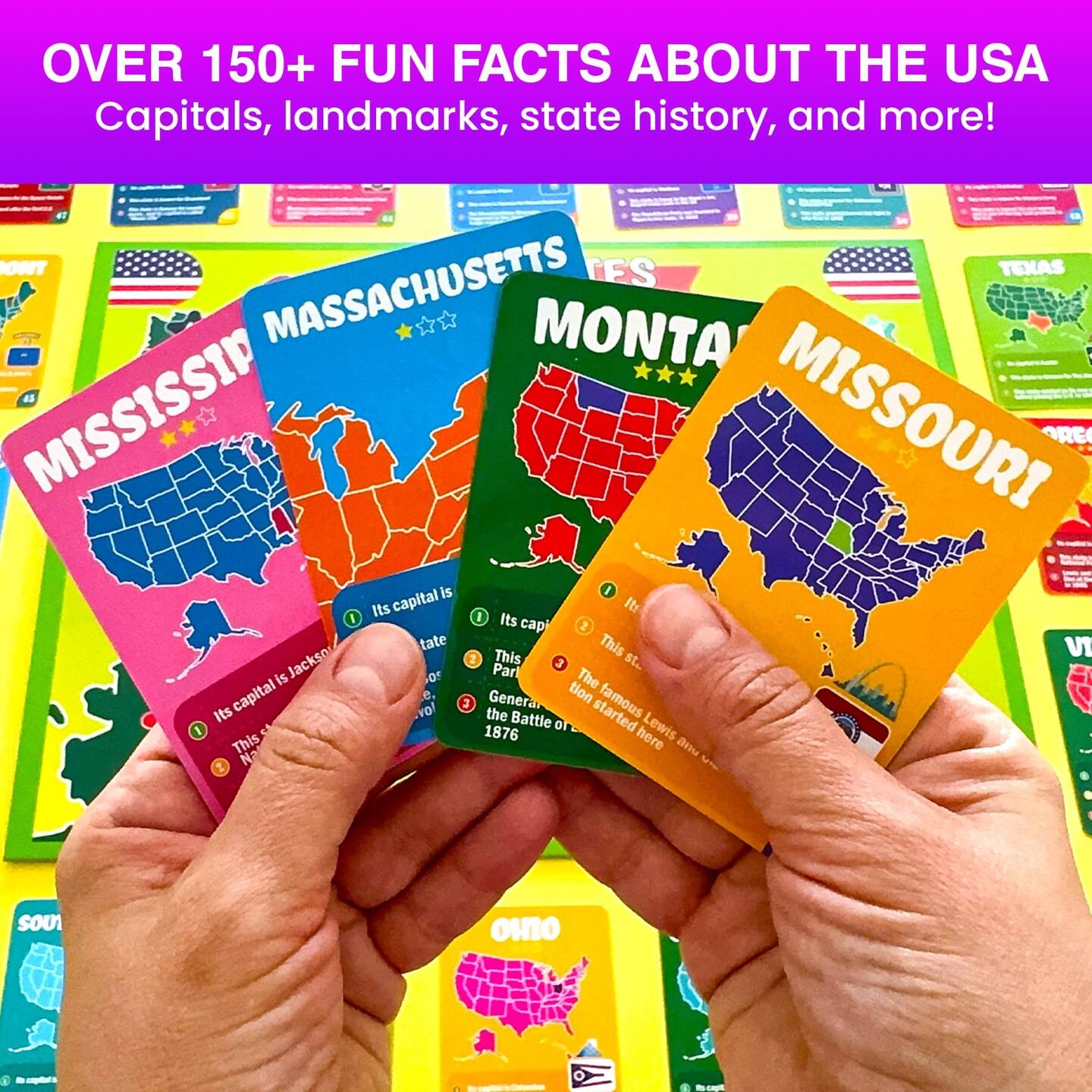 Board Game - States of America Geography for Kids and Families