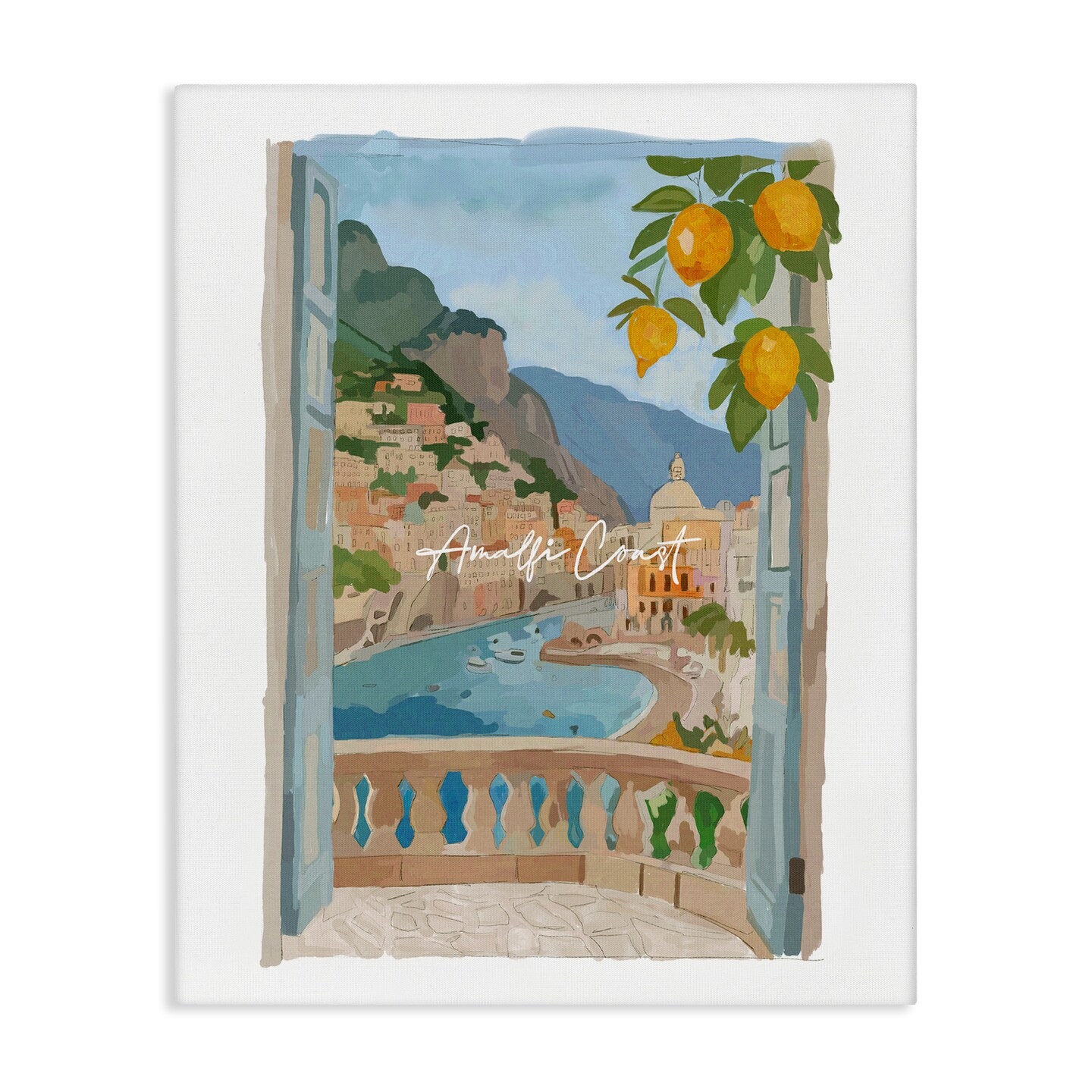 Stupell Industries Amalfi Coast Architecture Canvas By Amelia Noyes
