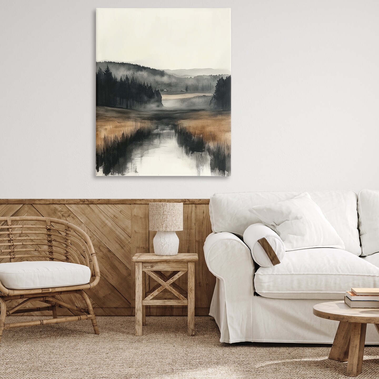 Stupell Industries Sepia Countryside Landscape Canvas By Annabelle Hall