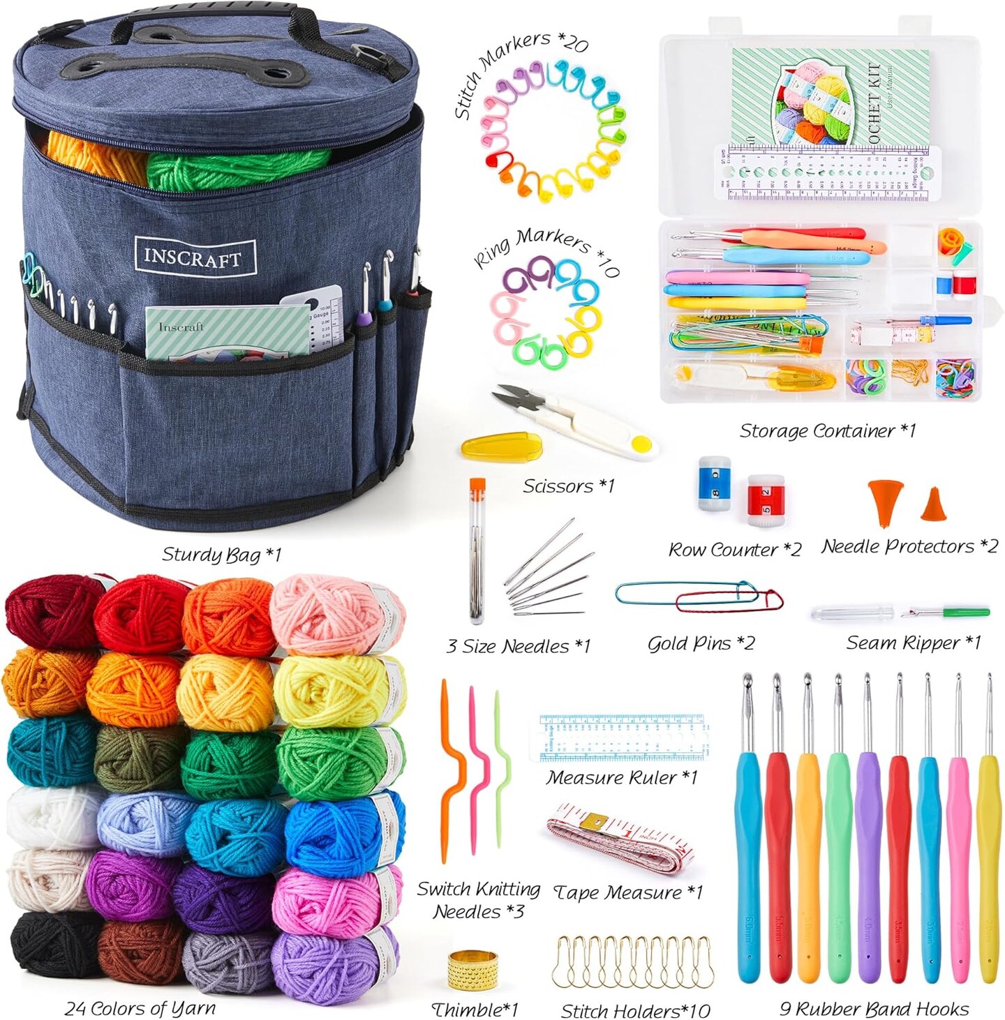 Crochet Kit for Beginners Adults Kids