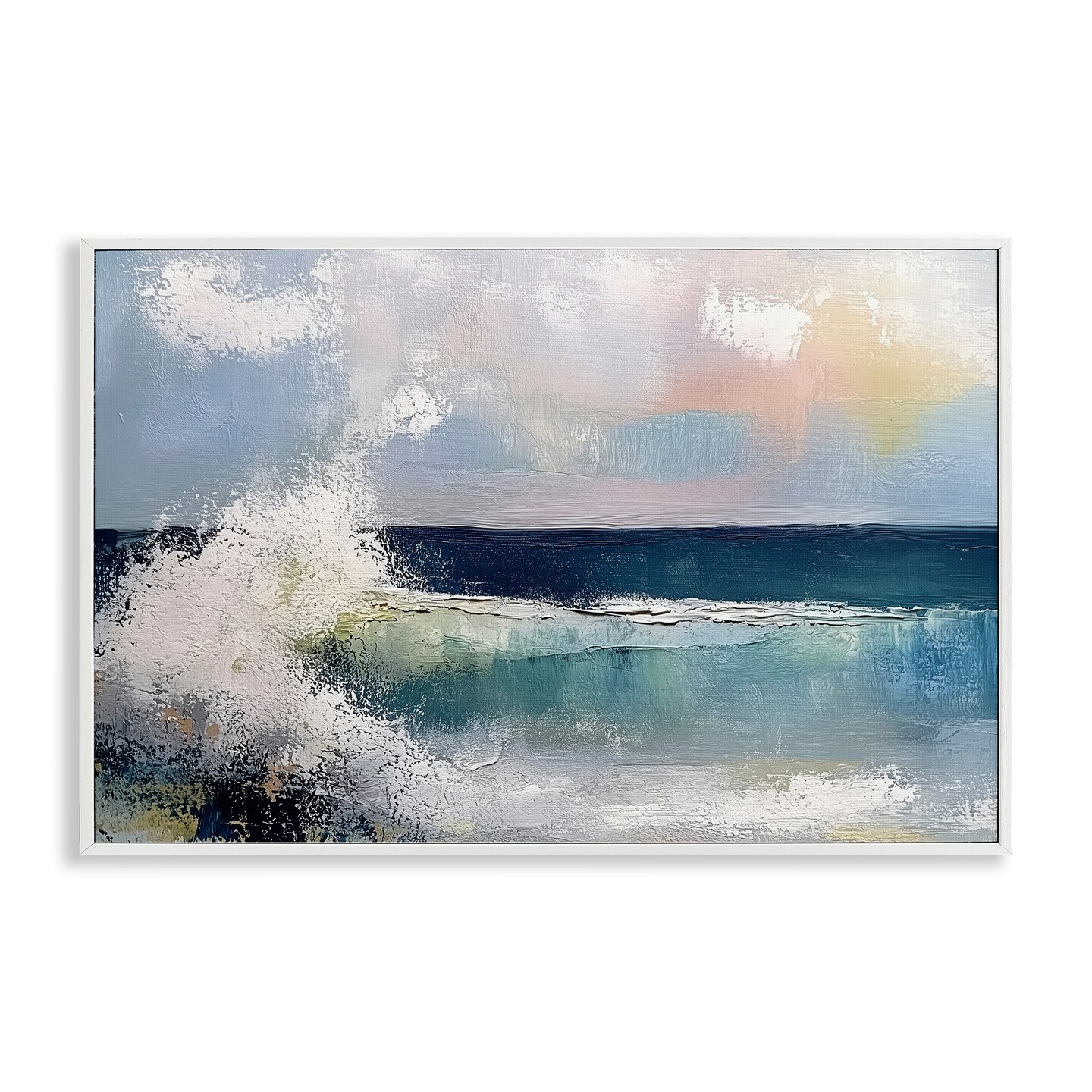 Stupell Industries Abstract Irish Sea Waves Framed Giclee By Annabelle ...