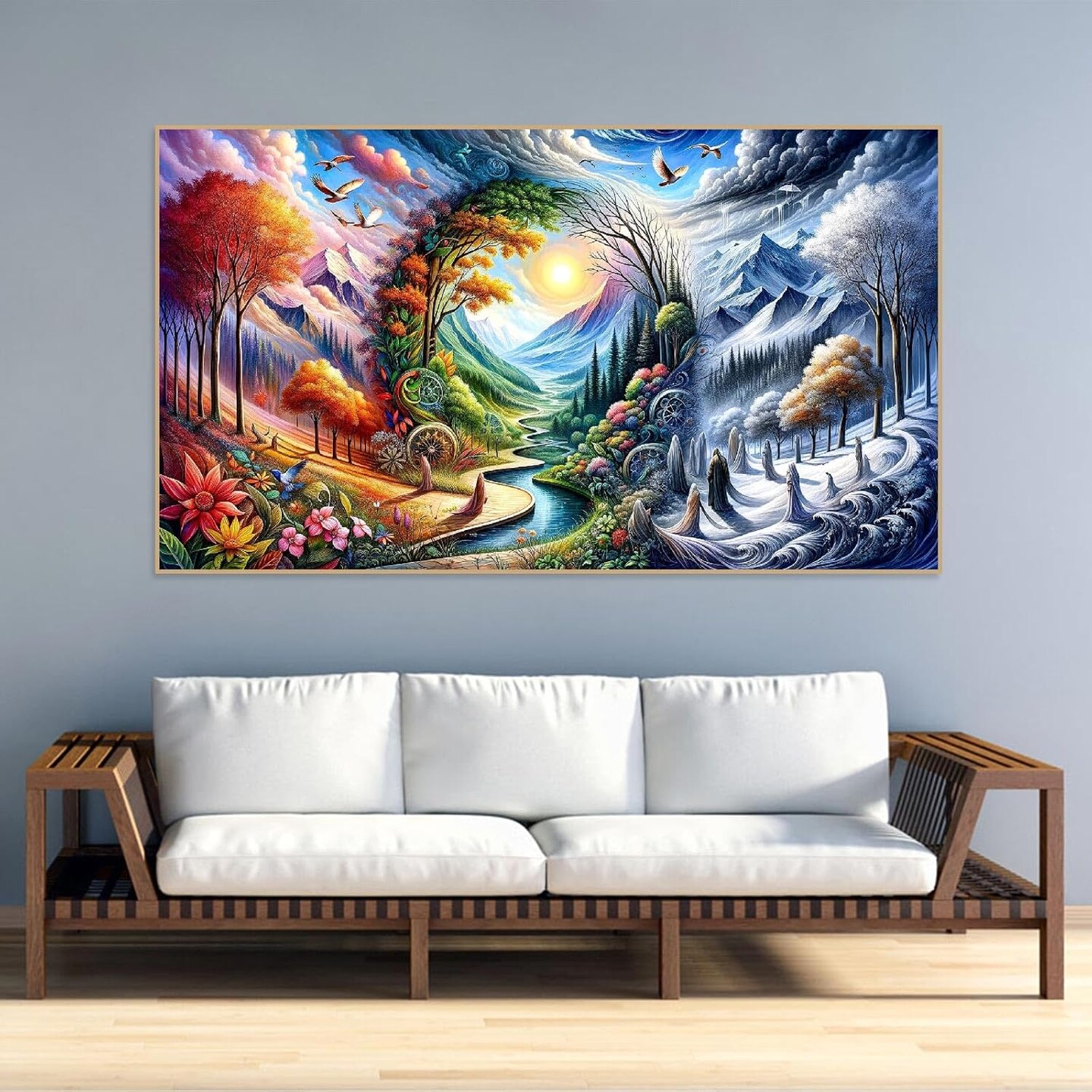 5D Large Diamond Art Painting,Four Season Diamond Art Kits