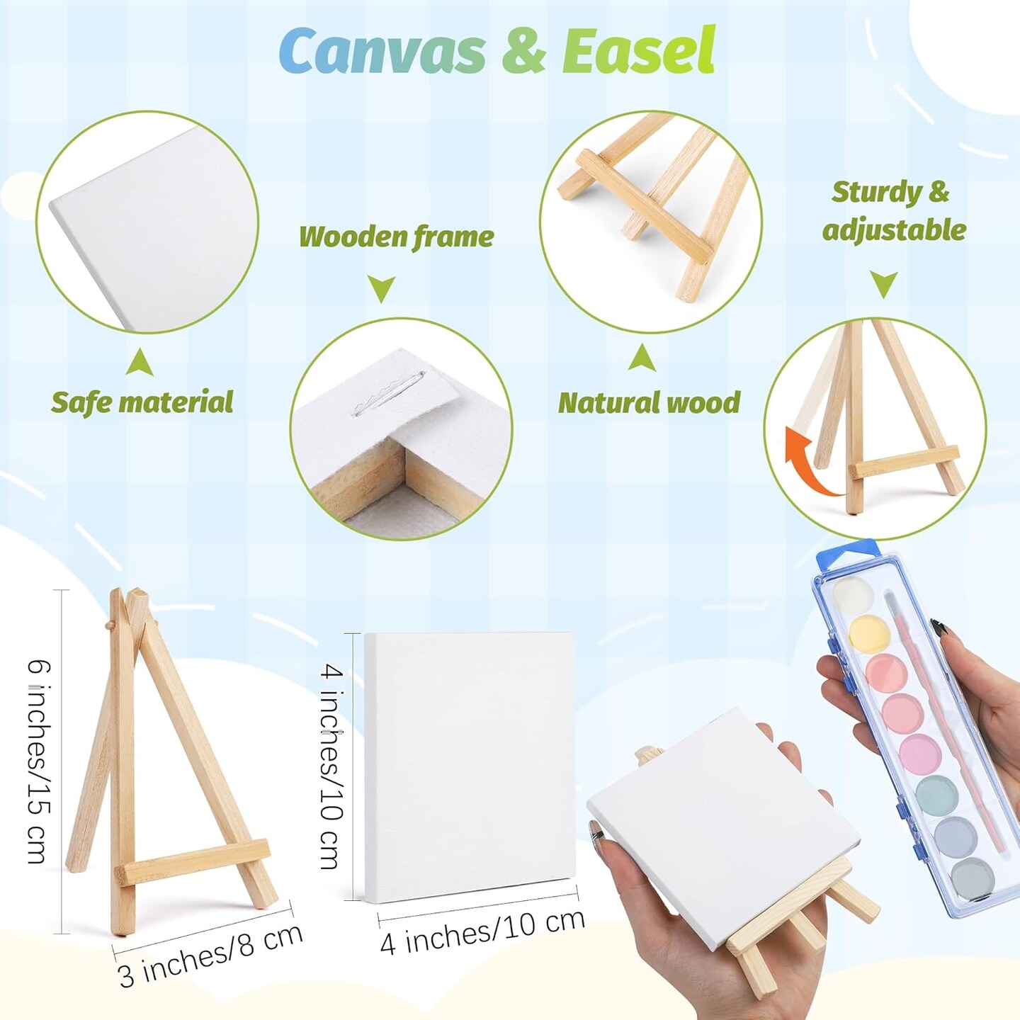 48 Pieces Mini Watercolor Paint Set Include 12 Set Colors Watercolor