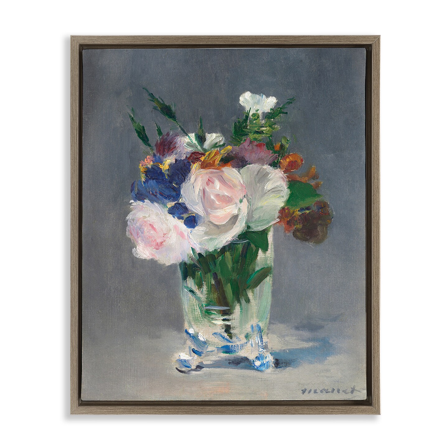 Stupell Industries Flowers in Glass Vase Still Life Floating Frame By Lux + Me Designs