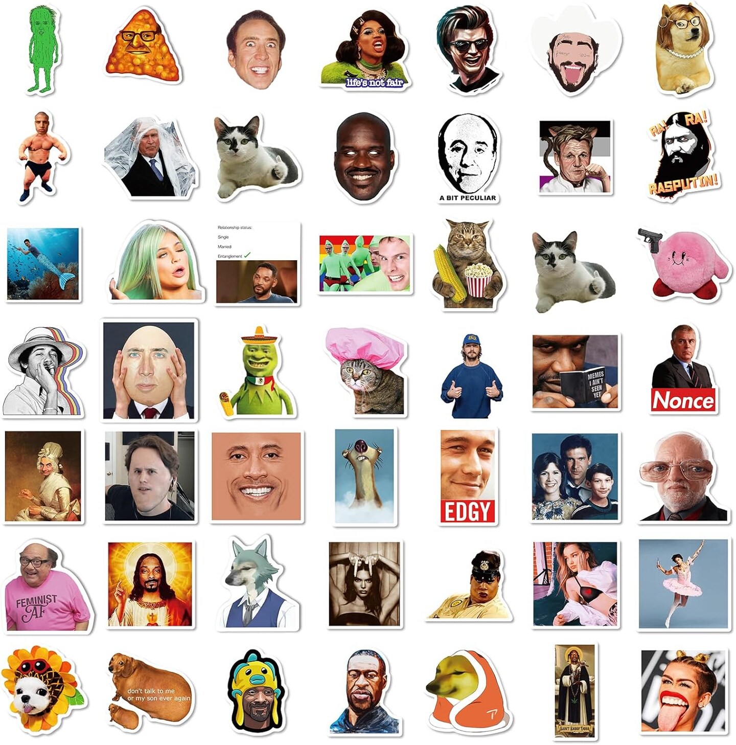 Meme Stickers 300 PCS - Funny Vinyl Stickers for Adults
