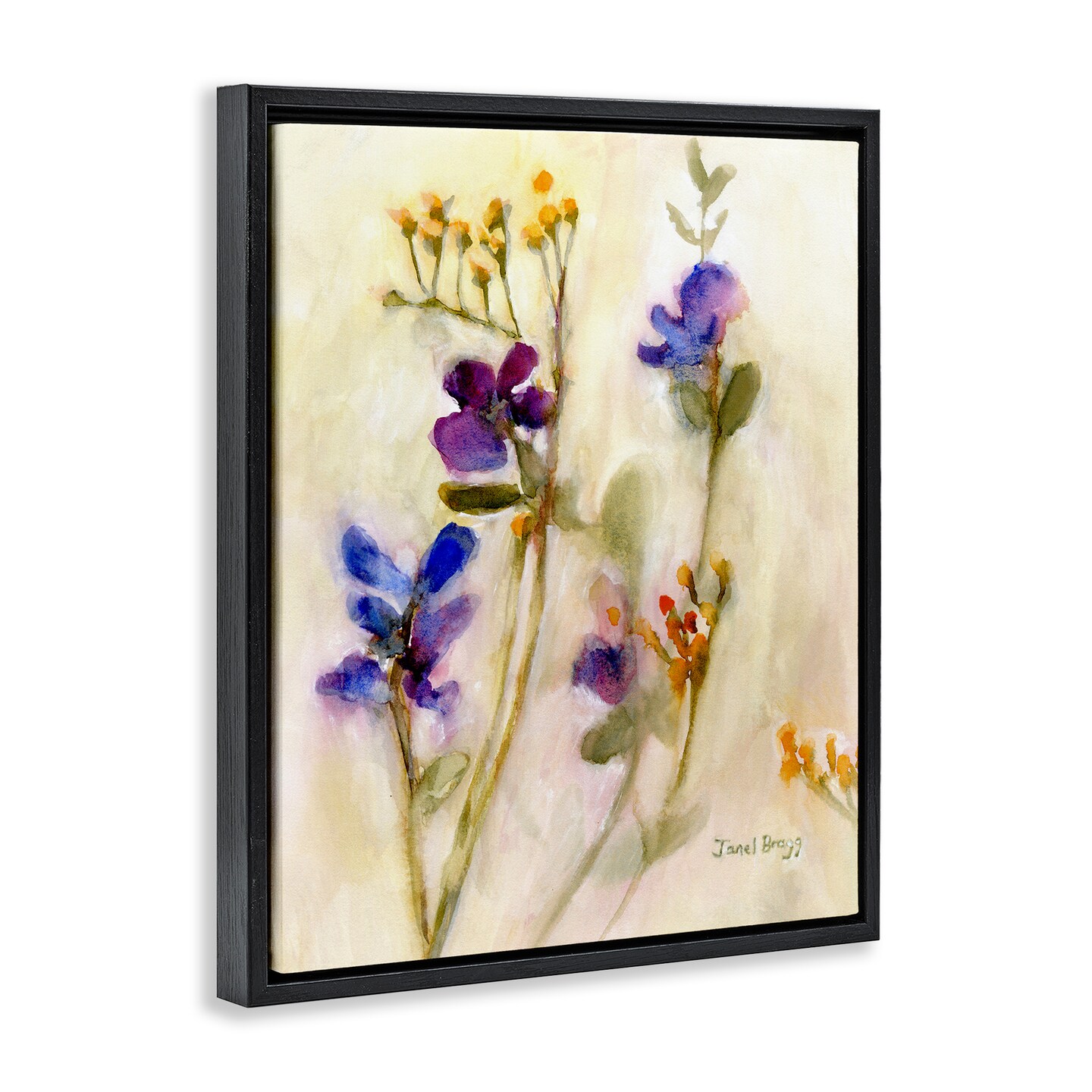 Stupell Industries Sweat Pea Floral Bunch Floating Frame By Janel Bragg