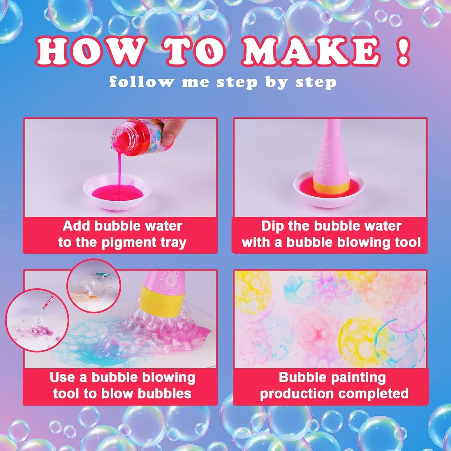 Bubble Painting Kit - DIY Art and Painting Supplies