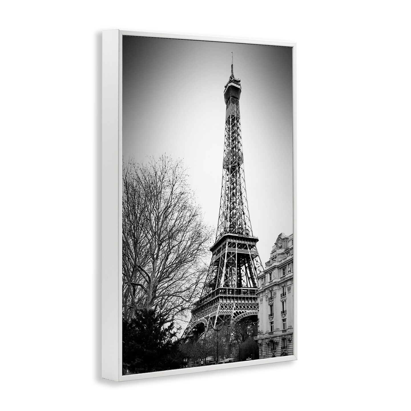 Stupell Industries Looming Eiffel Tower Scenery Framed Giclee By CAD Designs
