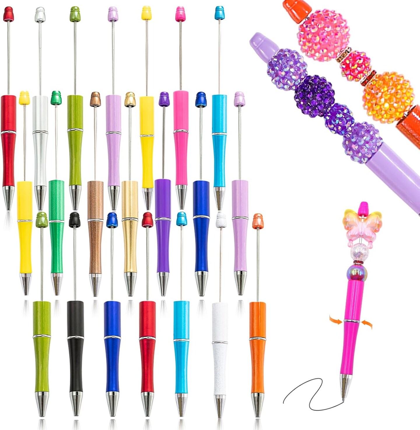15 Pieces Beadable Pens