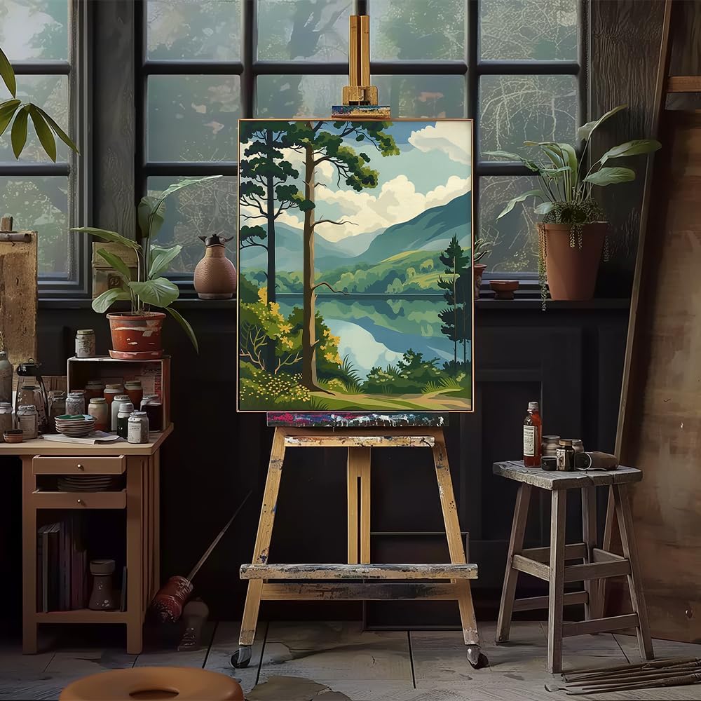 Paint by Numbers Kit for Adults - Forest Landscape Paint by Number (16x20 Inch)