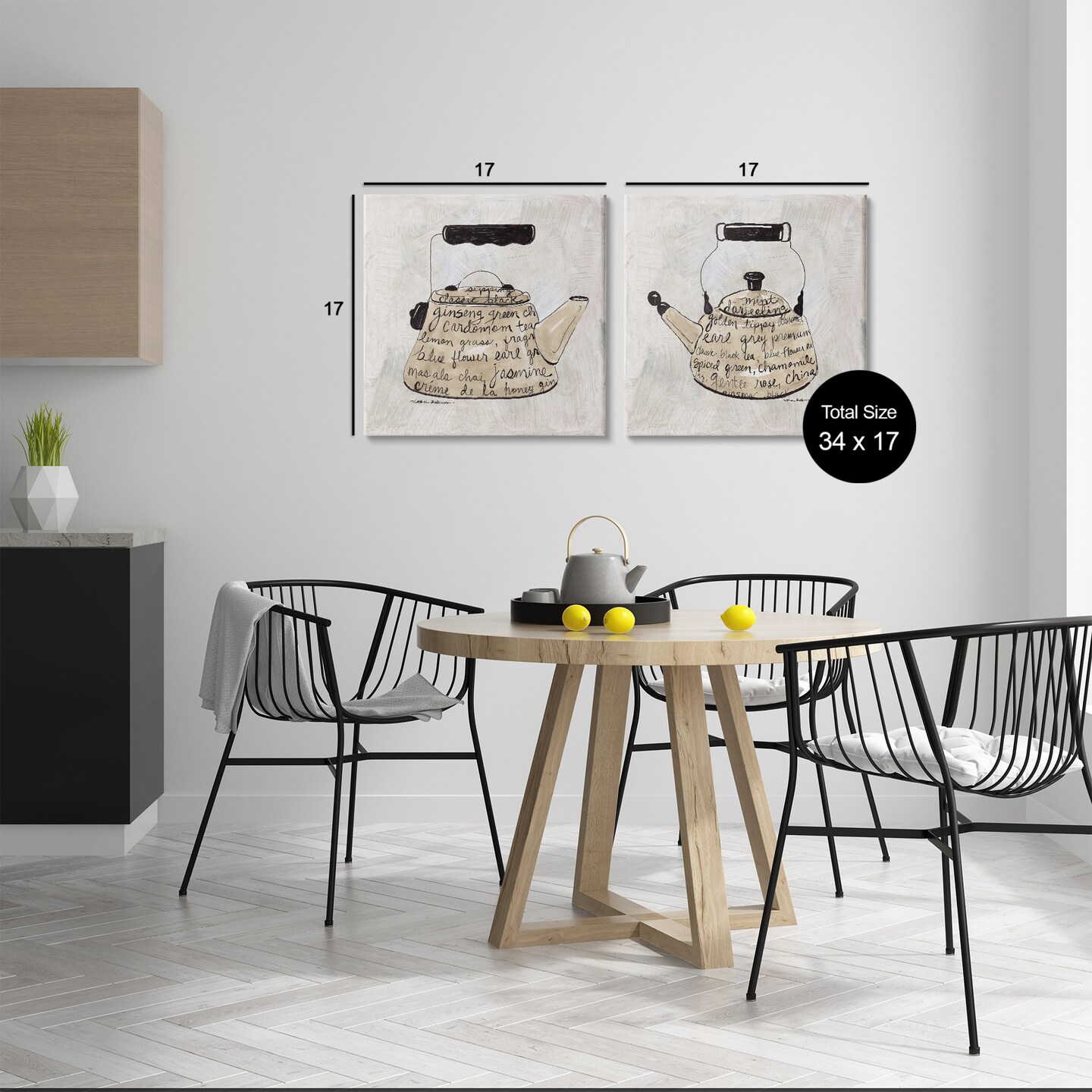 Stupell Industries Antique Tea Kettle Phrases 2pc Canvas Set By Carol Robinson