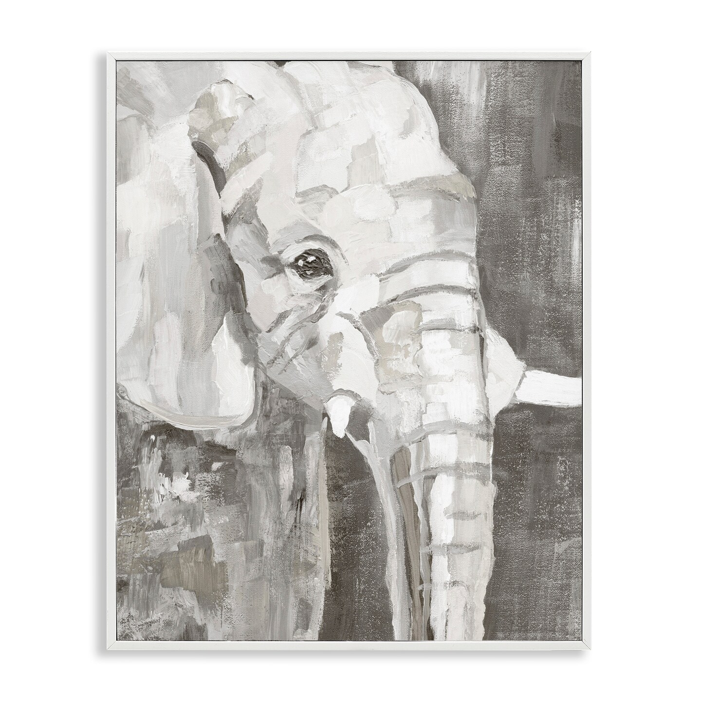 Stupell Industries Rustic Abstract Elephant Framed Giclee By Nan
