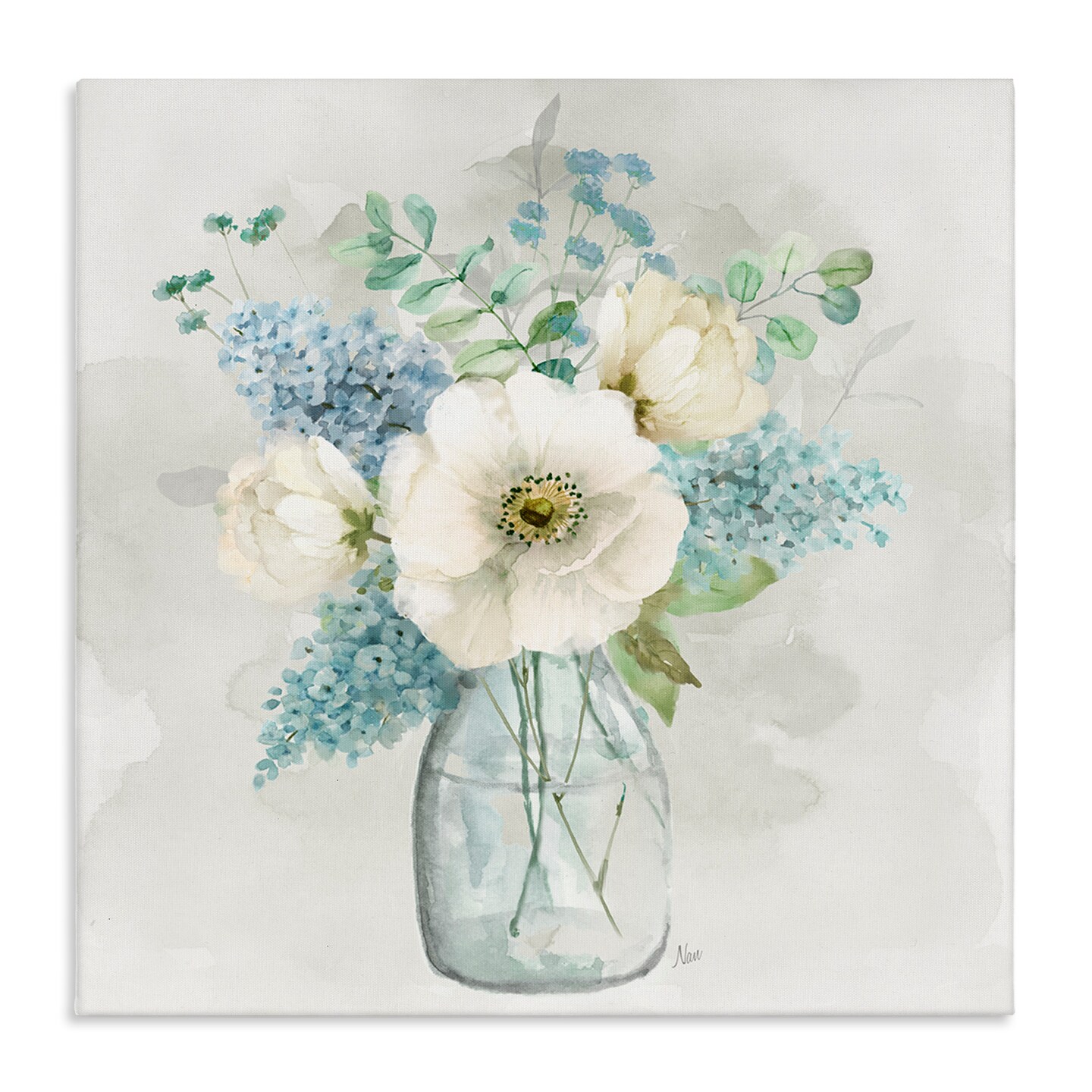 Stupell Industries Centric Bouquet in Soft Tones Canvas By Nan