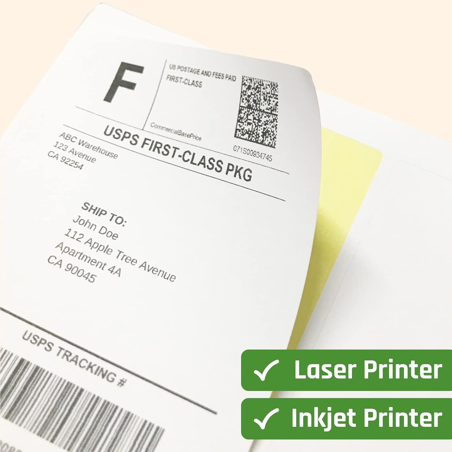 30 Sheets, Printable White Sticker Paper, Laser/Inkjet Printing - Matte, Letter Size