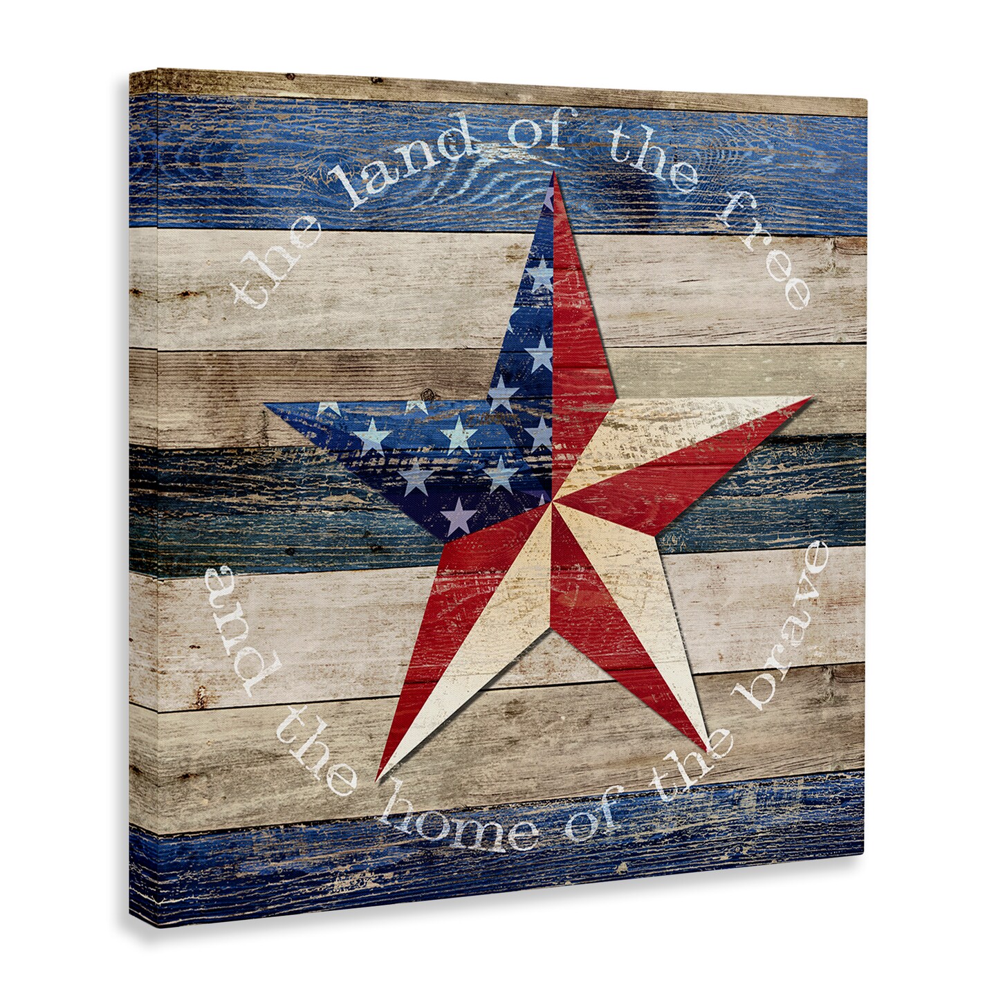 Stupell Industries Patriotic Star & Phrase Canvas By Susan Arnot