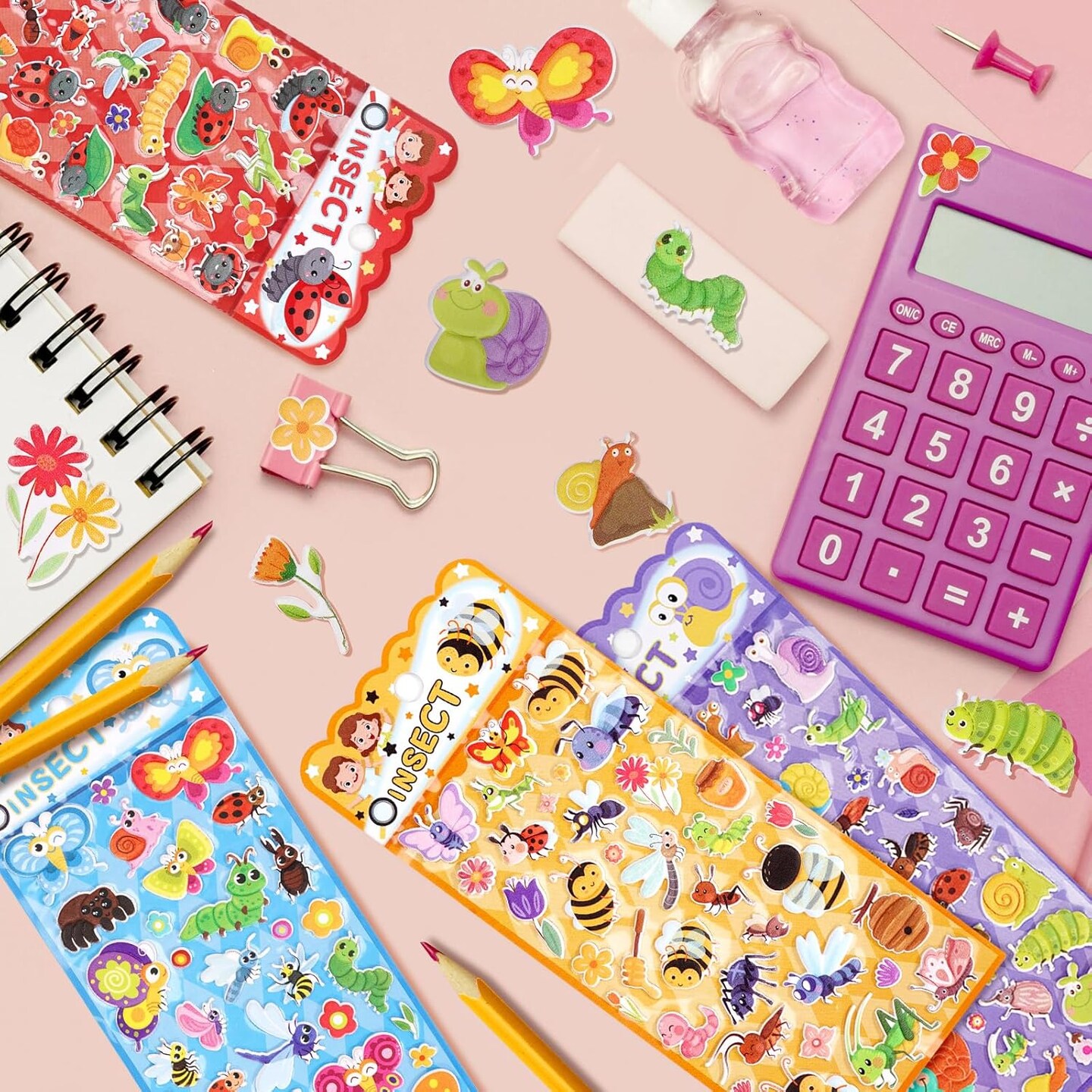 Insect Bug Puffy Stickers for Kids