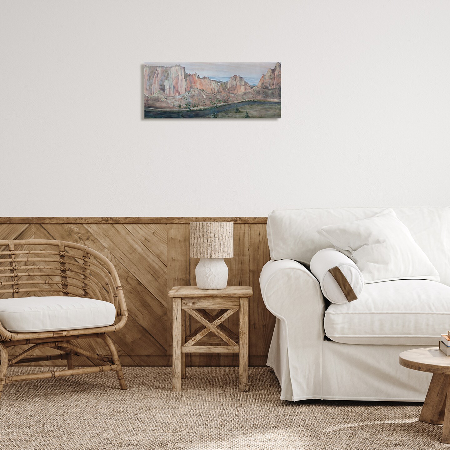 Stupell Industries Desert Cliffs Across River Canvas By Kamdon Kreations