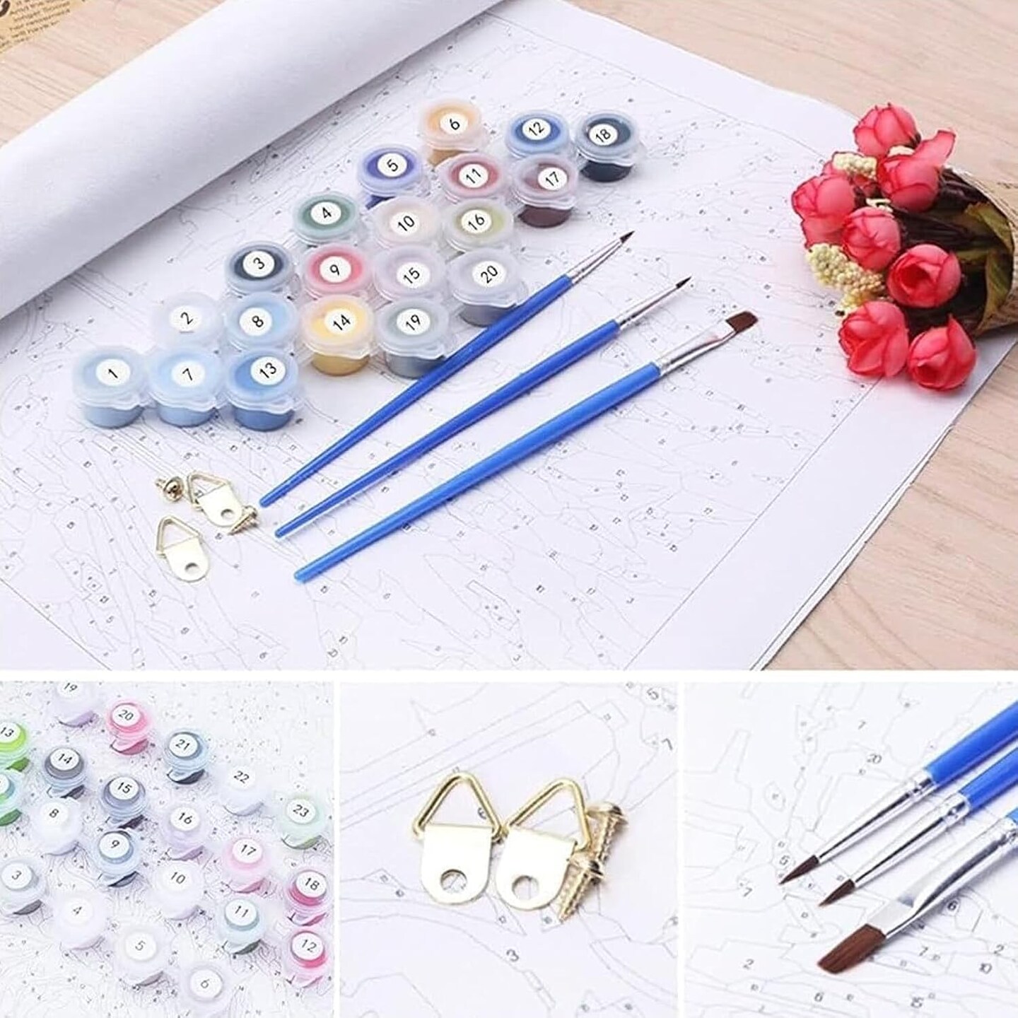 Sea Turtle Paint by Numbers Kit for Adults Beginner Animal Oil Painting Kit for Gifts Home Wall Decor 16x20 Inch