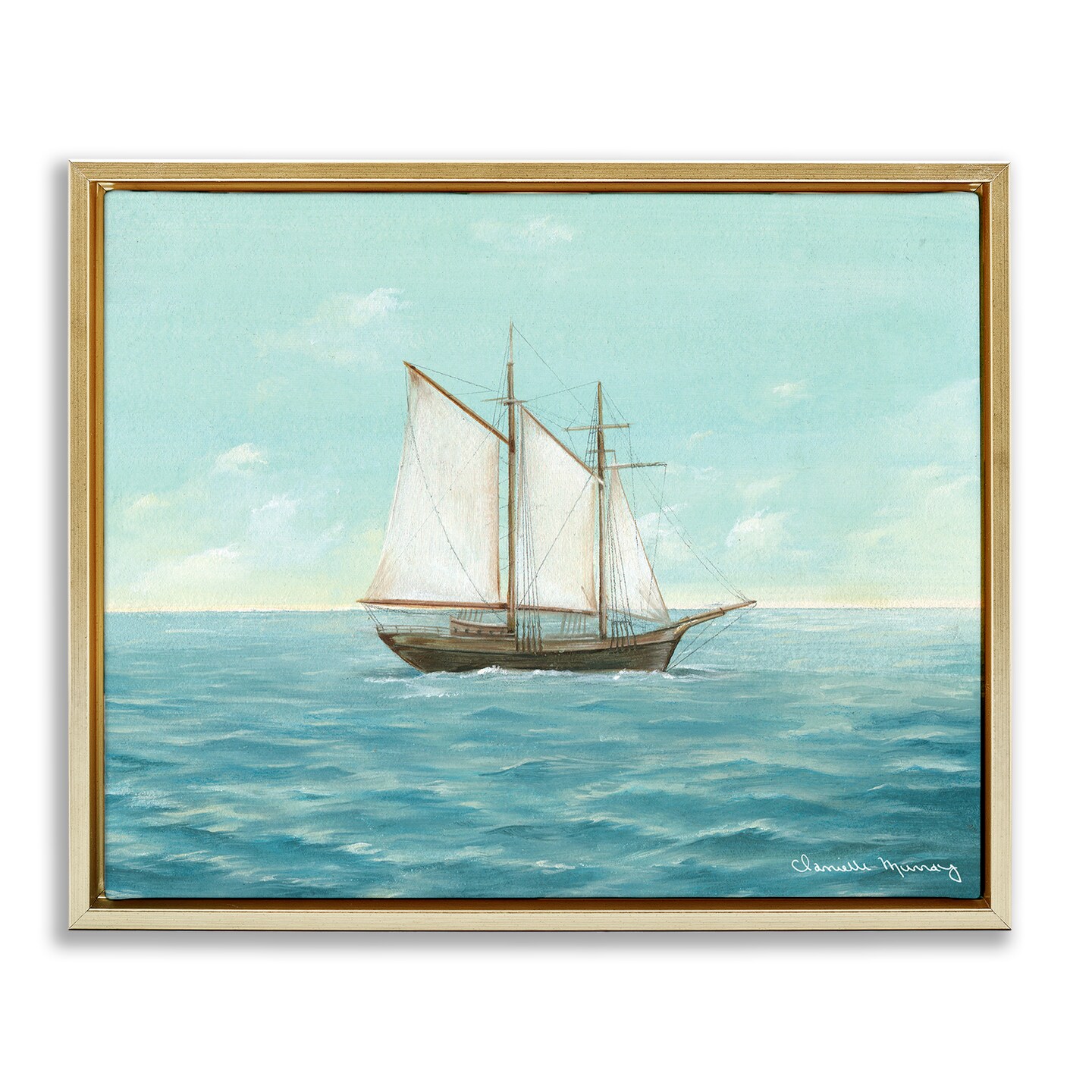 Stupell Industries Classic Sailboat Ship Floating Frame By Danielle ...