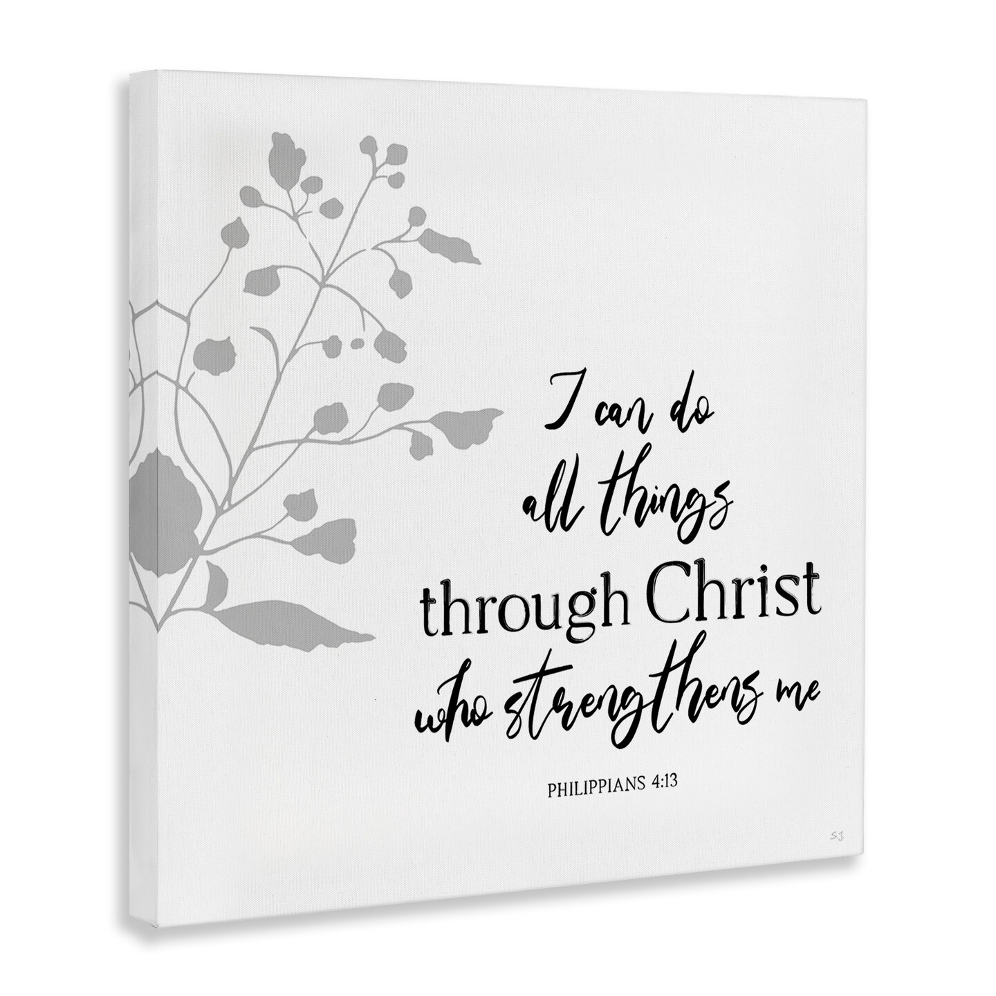 Stupell Industries All Things Through Christ Canvas By Val Rhodes