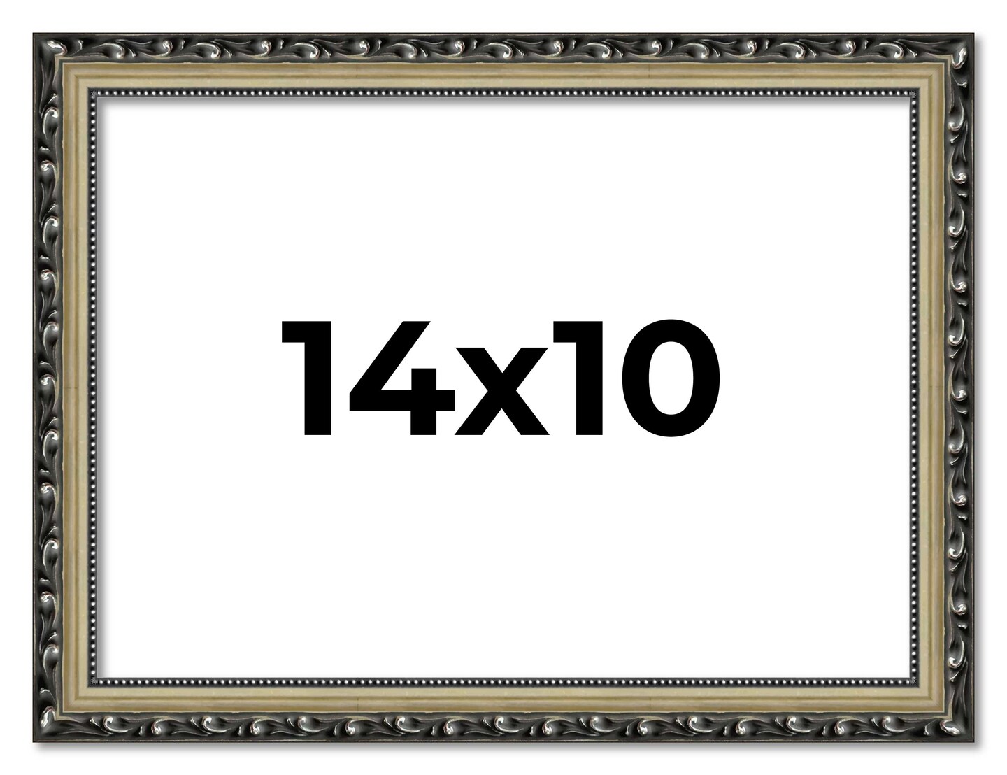 14x10 Solid Wood Antique Picture Frame with UV-Resistant Acrylic & Acid-Free Backing, Available in 4 Finishes: Bronze, Gold, Silver, and Gold with Black