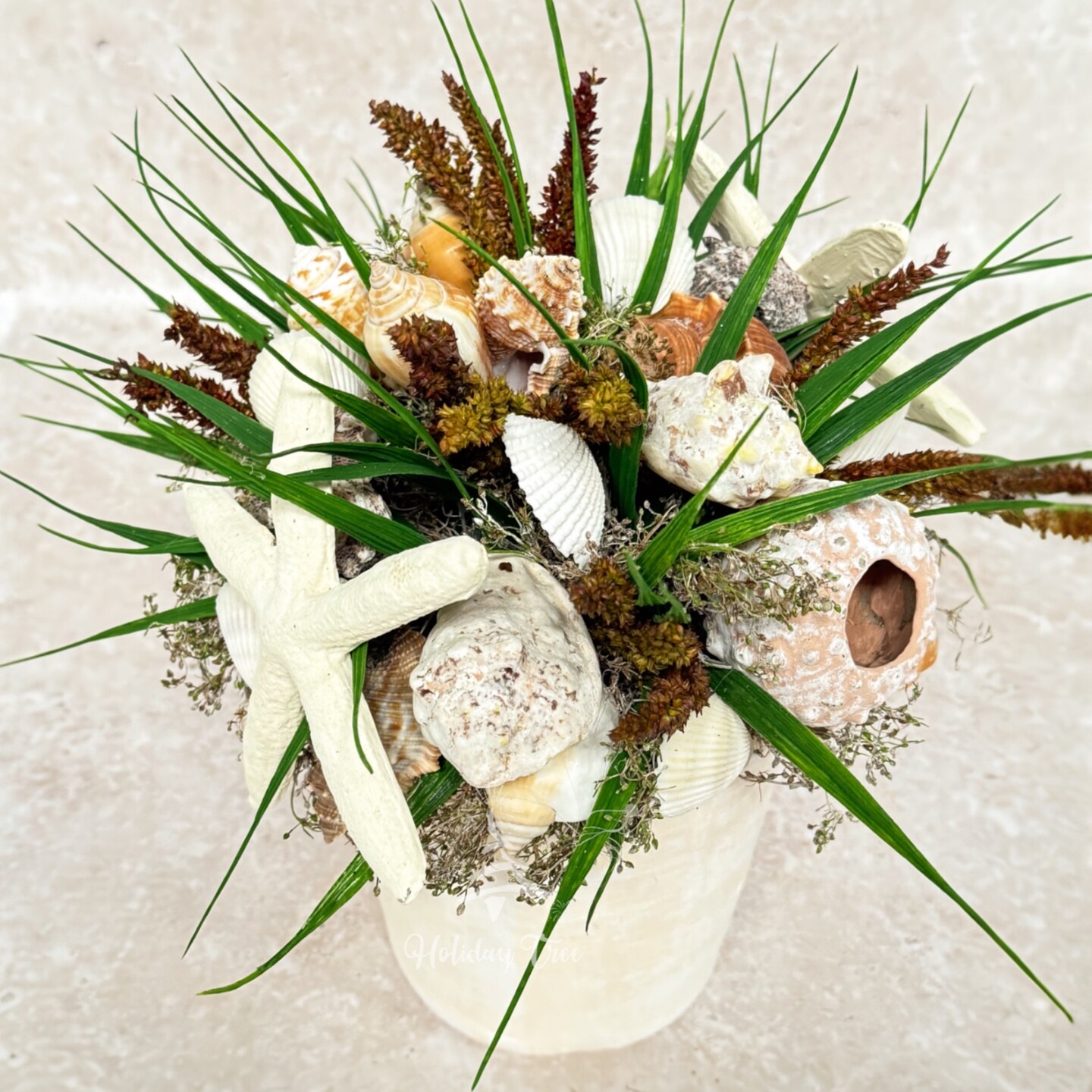 11&#x22; Shell Arrangement Centerpiece