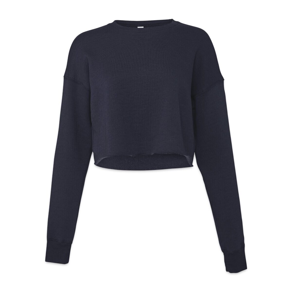 Bella Canvas Cropped Crew Fleece - Navy, Medium