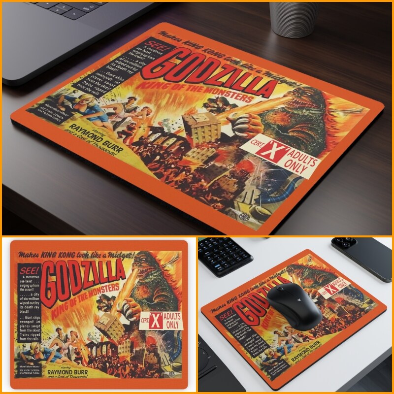 Godzilla Mouse Pad - Mothra - UK Godzilla - Space Godzilla