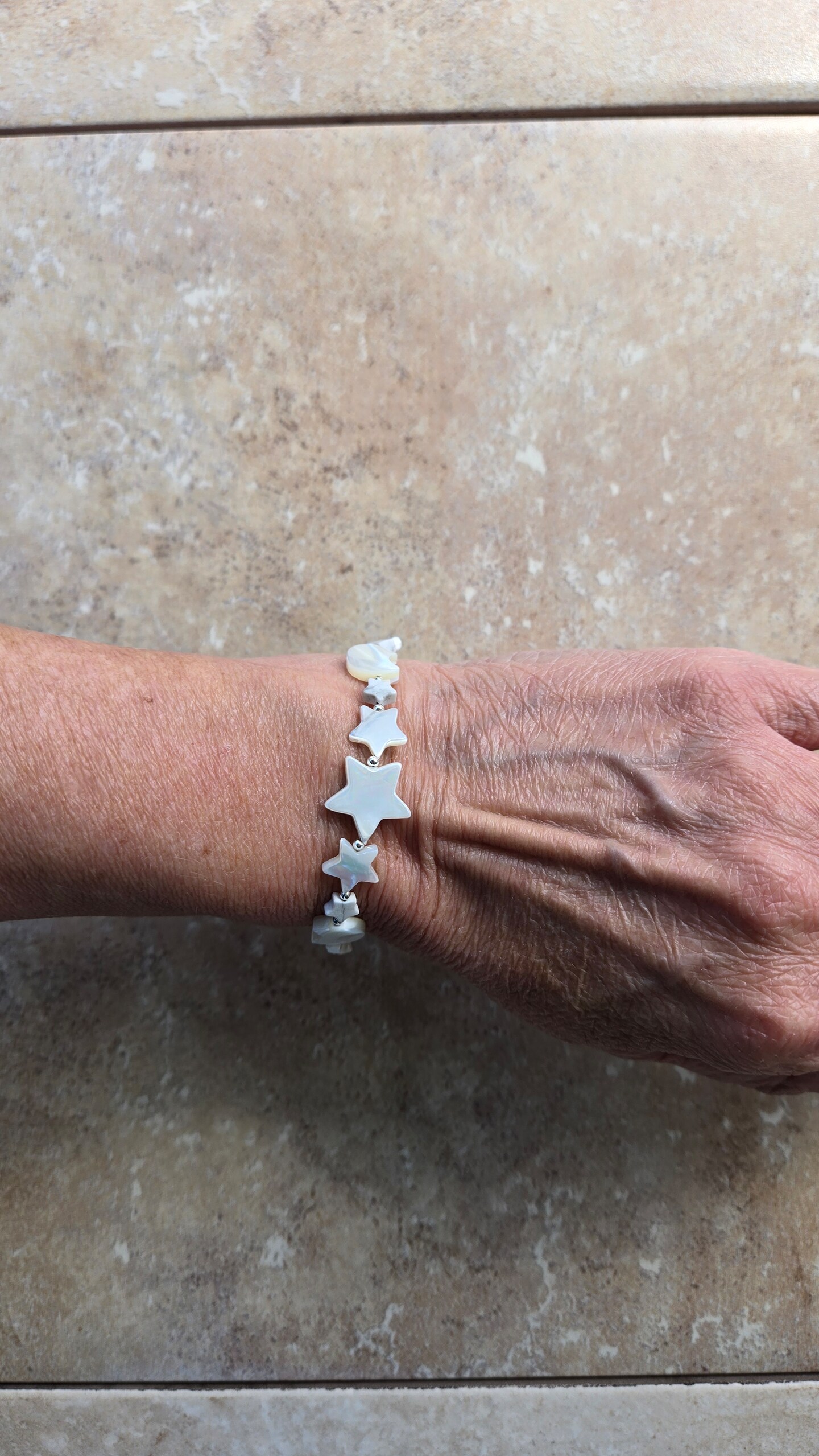 Celestial Bracelet, Sterling Silver Star and Moon Bracelet